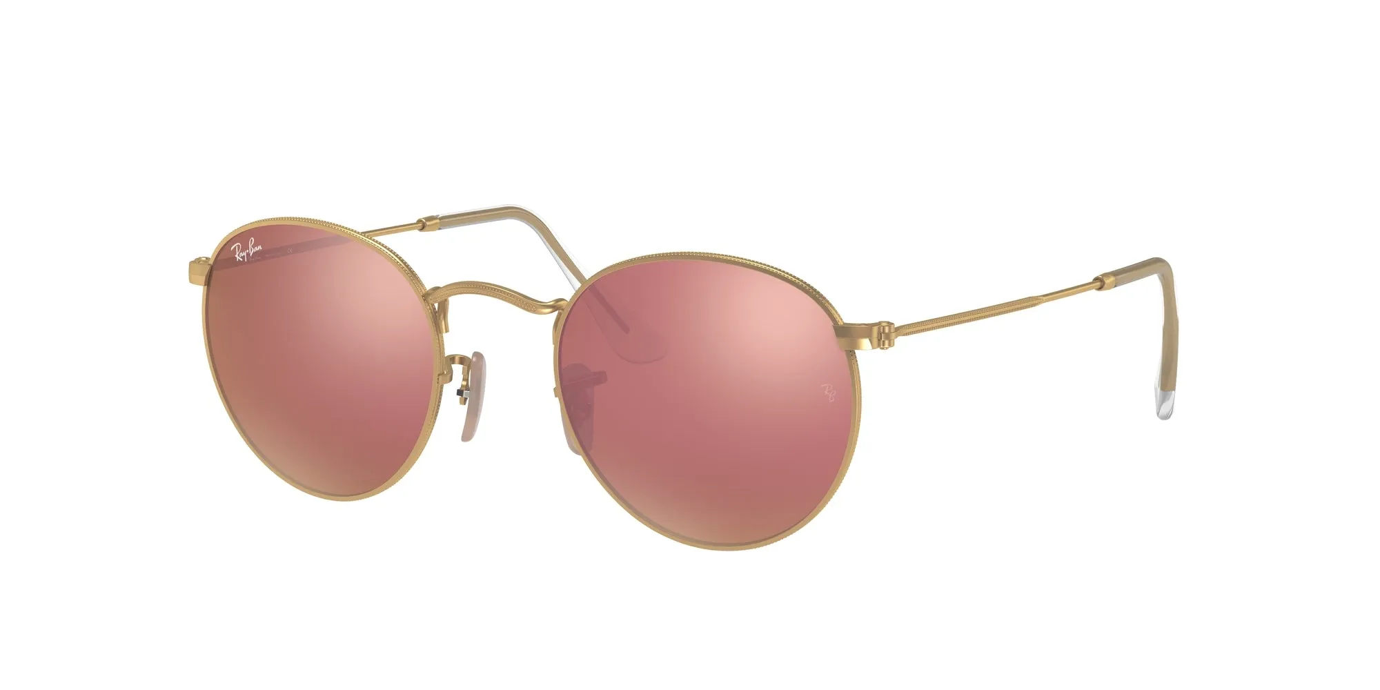 Ray - Ban RB3447 ROUND METAL 112/Z2 Occhiali da sole Metallo Oro Marrone Rotonda Normale - immagine 1