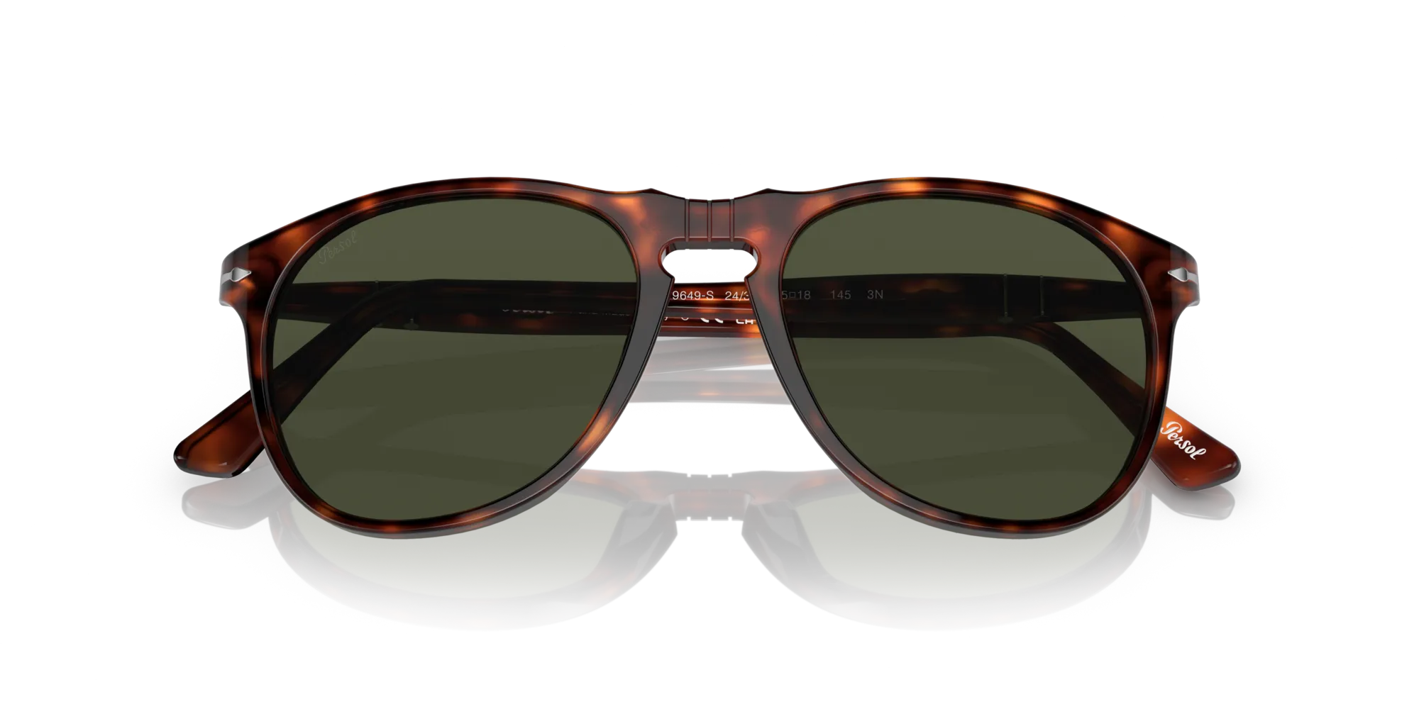 Persol PO9649S 24/31 Occhiali da sole Acetato Tartaruga Verde Pilot Normale - immagine 2