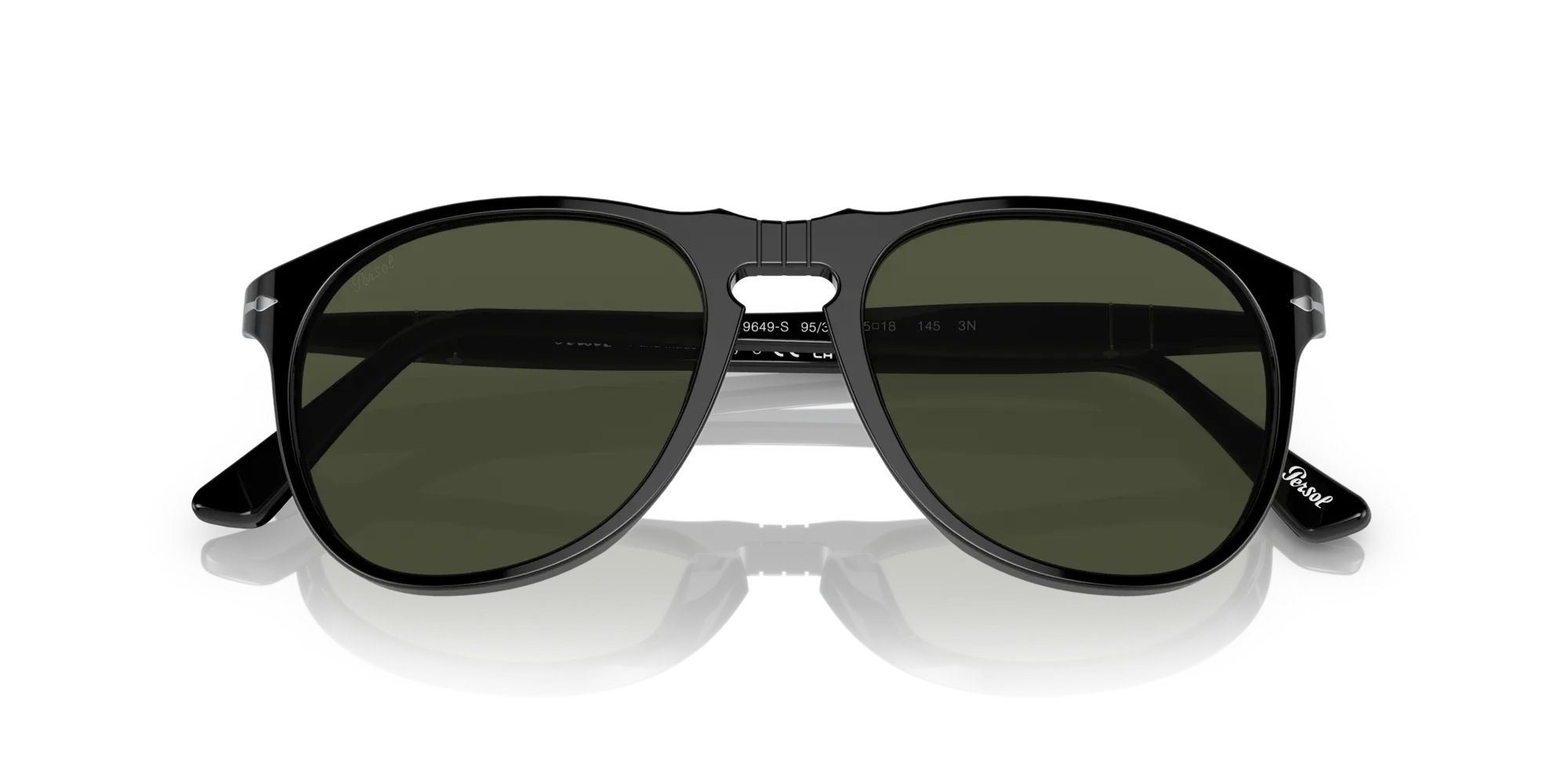 Persol PO9649S 95/31 Occhiali da sole Plastica Nero Pilot Normale - immagine 2