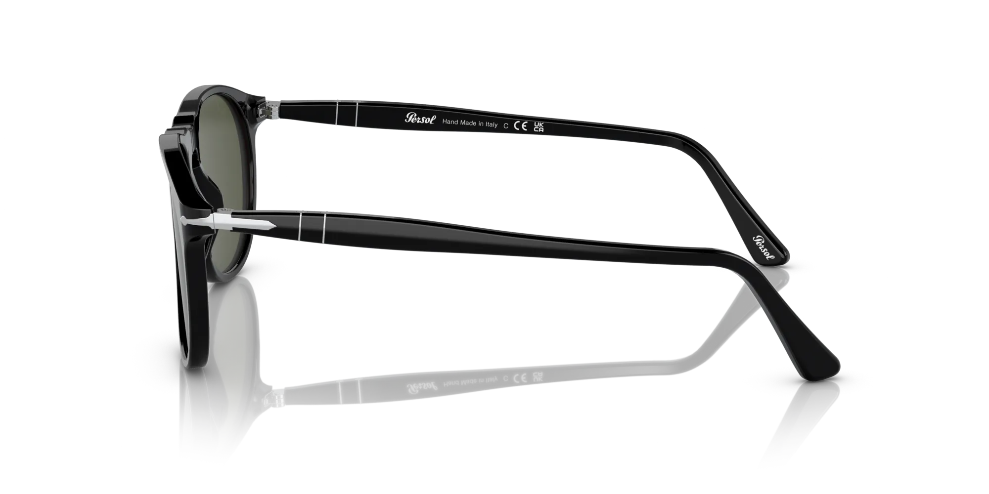 Persol PO9649S 95/31 Occhiali da sole Plastica Nero Pilot Normale - immagine 4