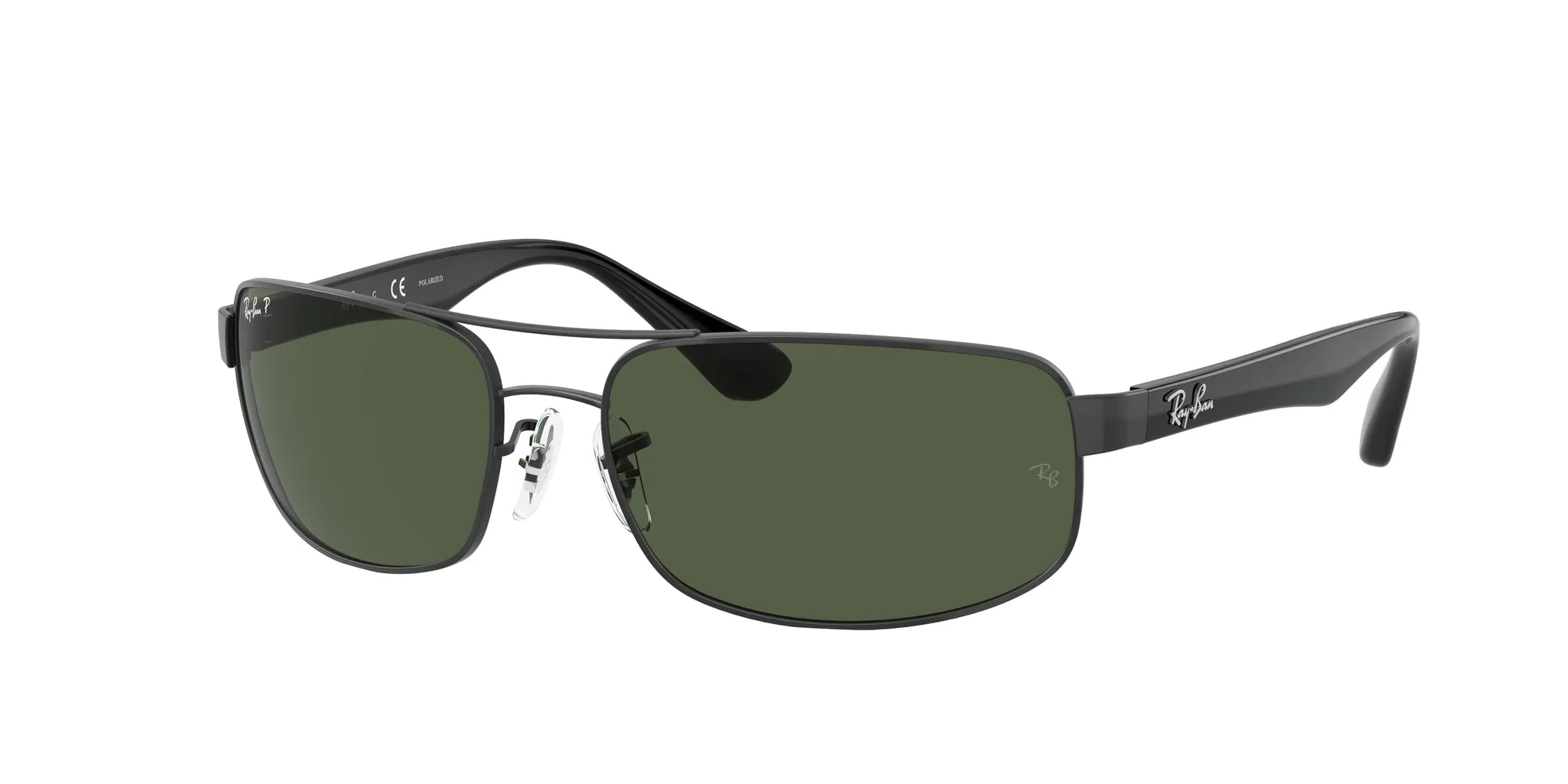 Ray - Ban RB3445 RB3445 002/58 Occhiali da sole Metallo Nero G15 Squadrata Polarizzata - immagine 1
