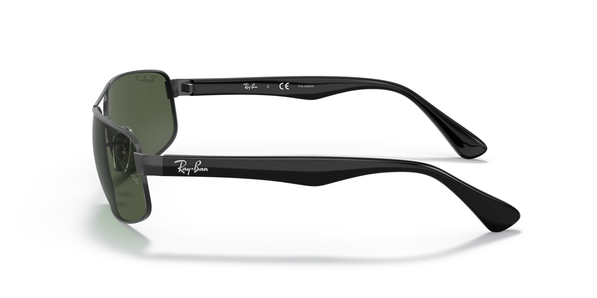 Ray - Ban RB3445 RB3445 002/58 Occhiali da sole Metallo Nero G15 Squadrata Polarizzata - immagine 4