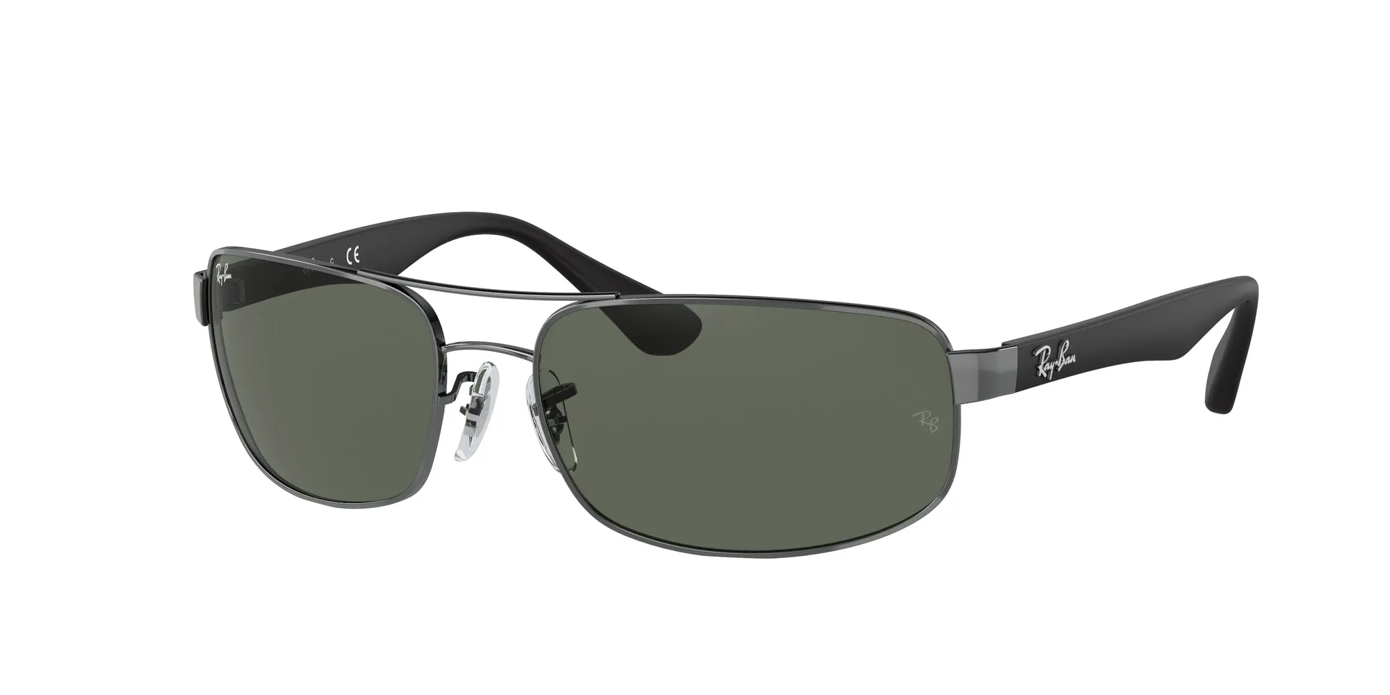 Ray - Ban RB3445 RB3445 004 Occhiali da sole Acciaio Grigio G15 Squadrata Normale - immagine 1