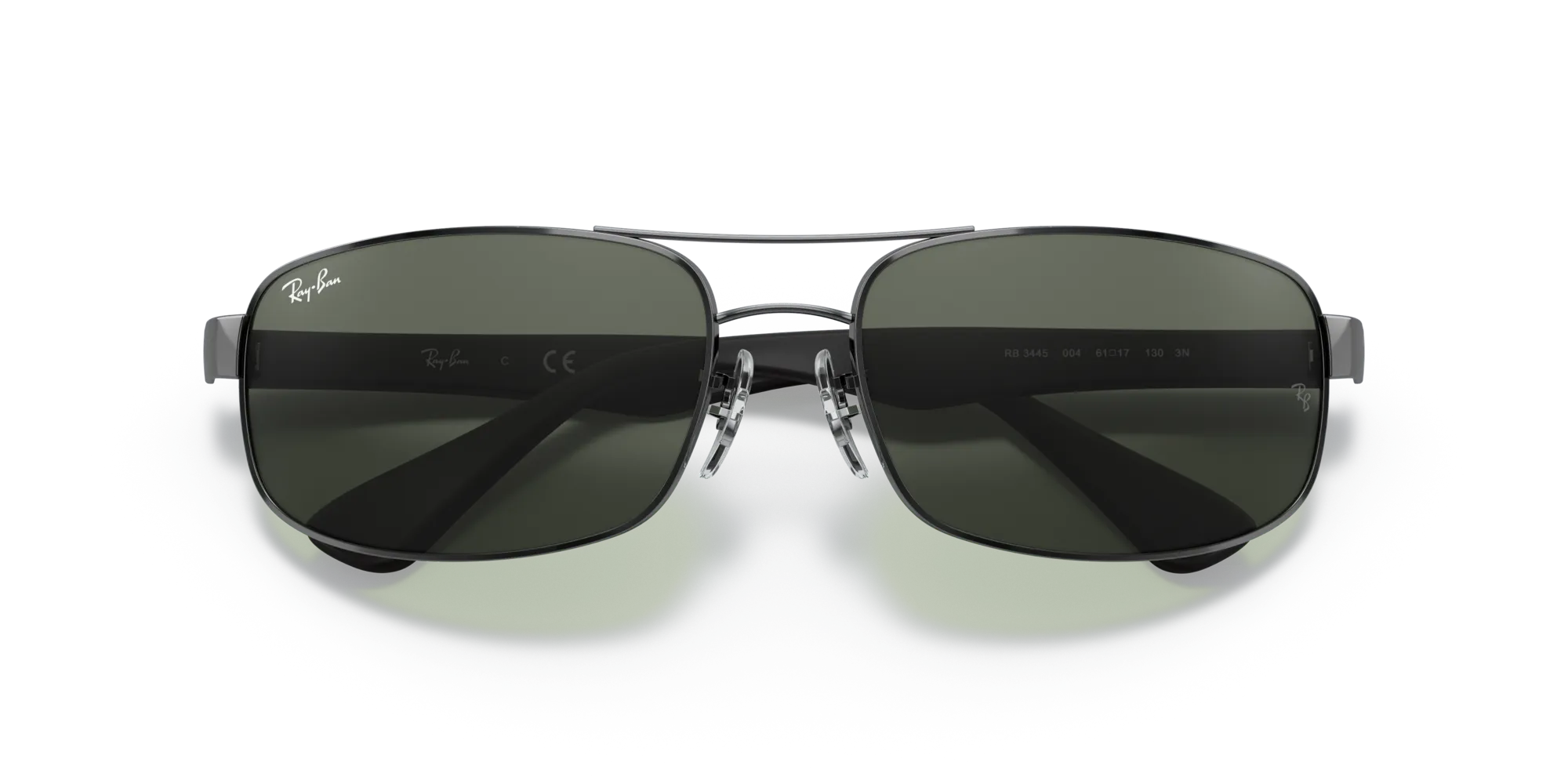 Ray - Ban RB3445 RB3445 004 Occhiali da sole Acciaio Grigio G15 Squadrata Normale - immagine 2