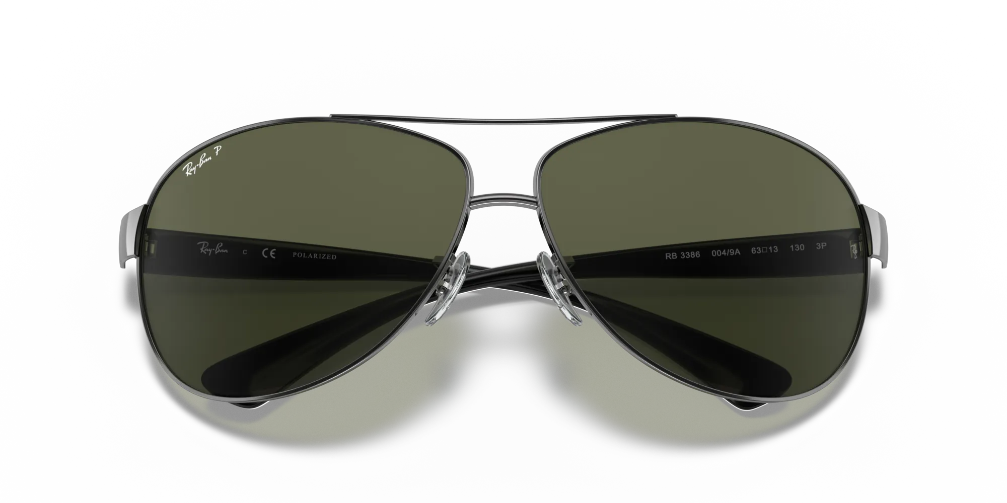 Ray - Ban RB3386 RB3386 004/9A Occhiali da sole Metallo Grigio [""] Pilot Polarizzata - immagine 2