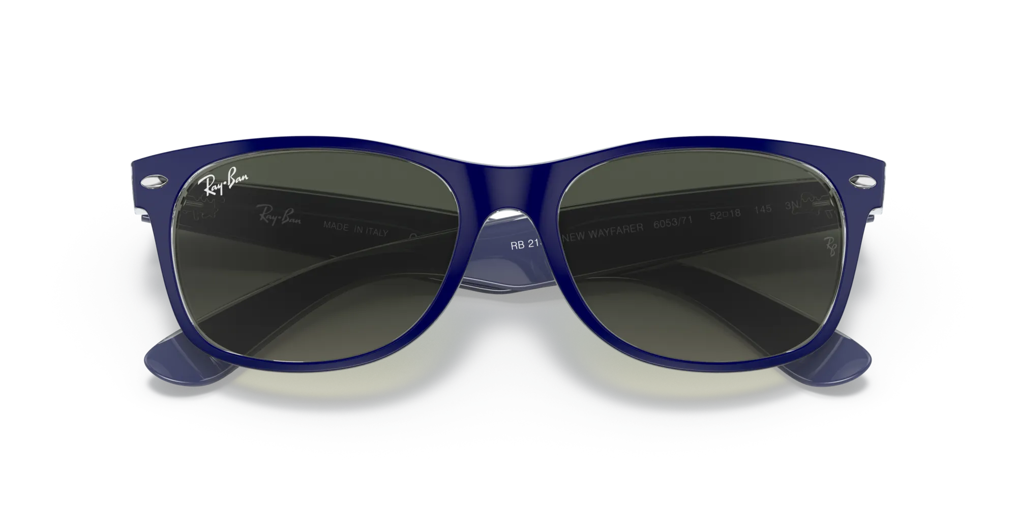 Ray - Ban RB2132 NEW WAYFARER 605371 Occhiali da sole Nylon Blu Grigio Squadrata Normale - immagine 2