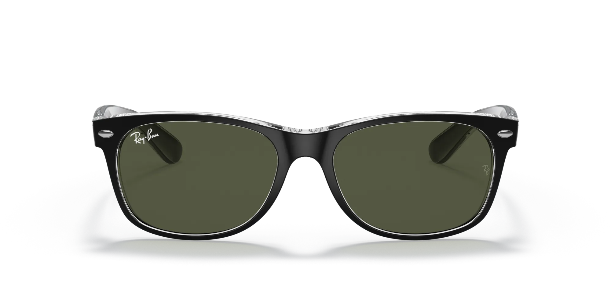 Ray - Ban RB2132 NEW WAYFARER 6052 Occhiali da sole Iniettato Nero G15 Squadrata Normale - immagine 3