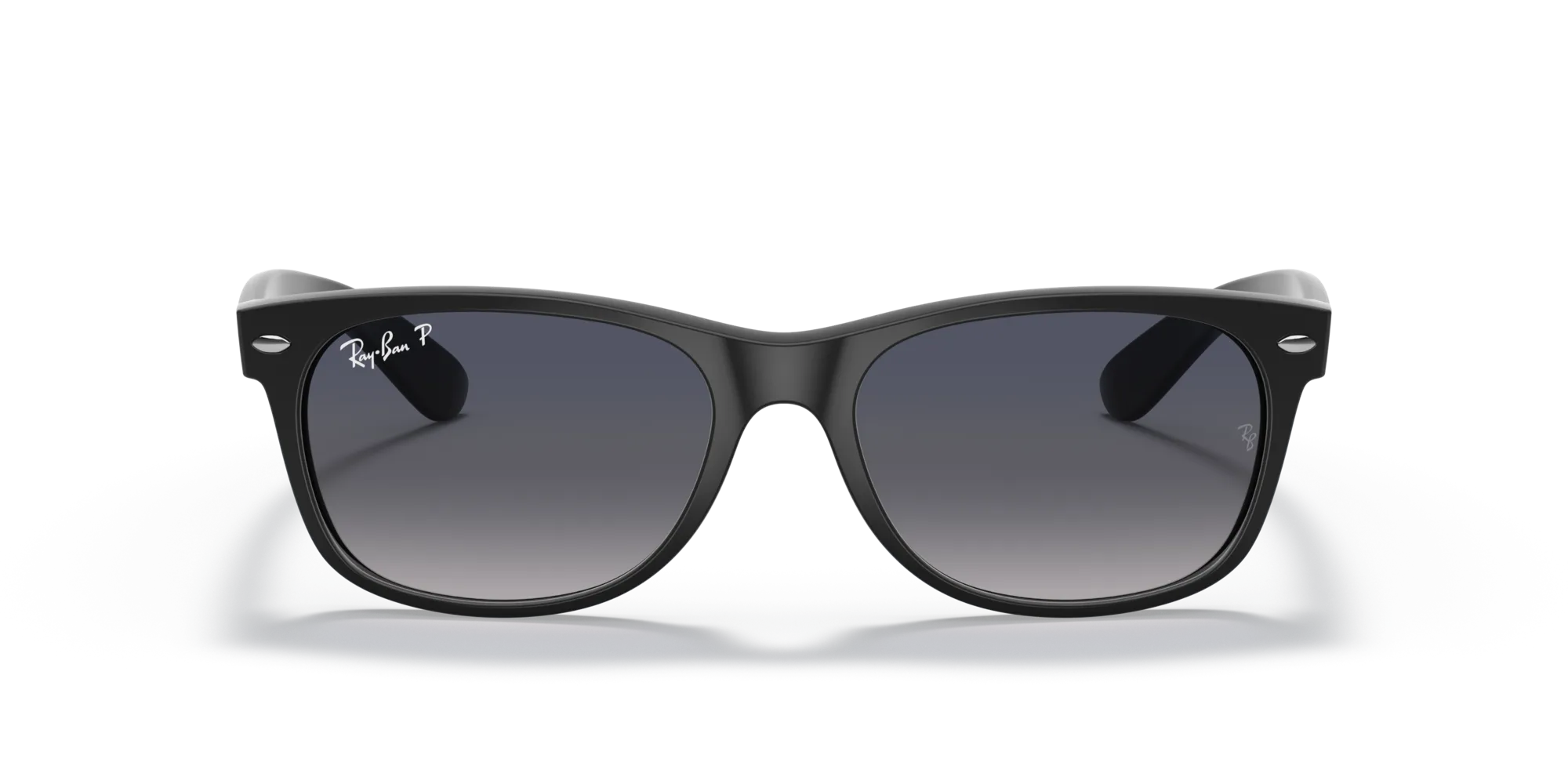 Ray - Ban RB2132 NEW WAYFARER 601S78 Occhiali da sole Iniettato Nero Blu Squadrata Polarizzata Sfumato - immagine 3