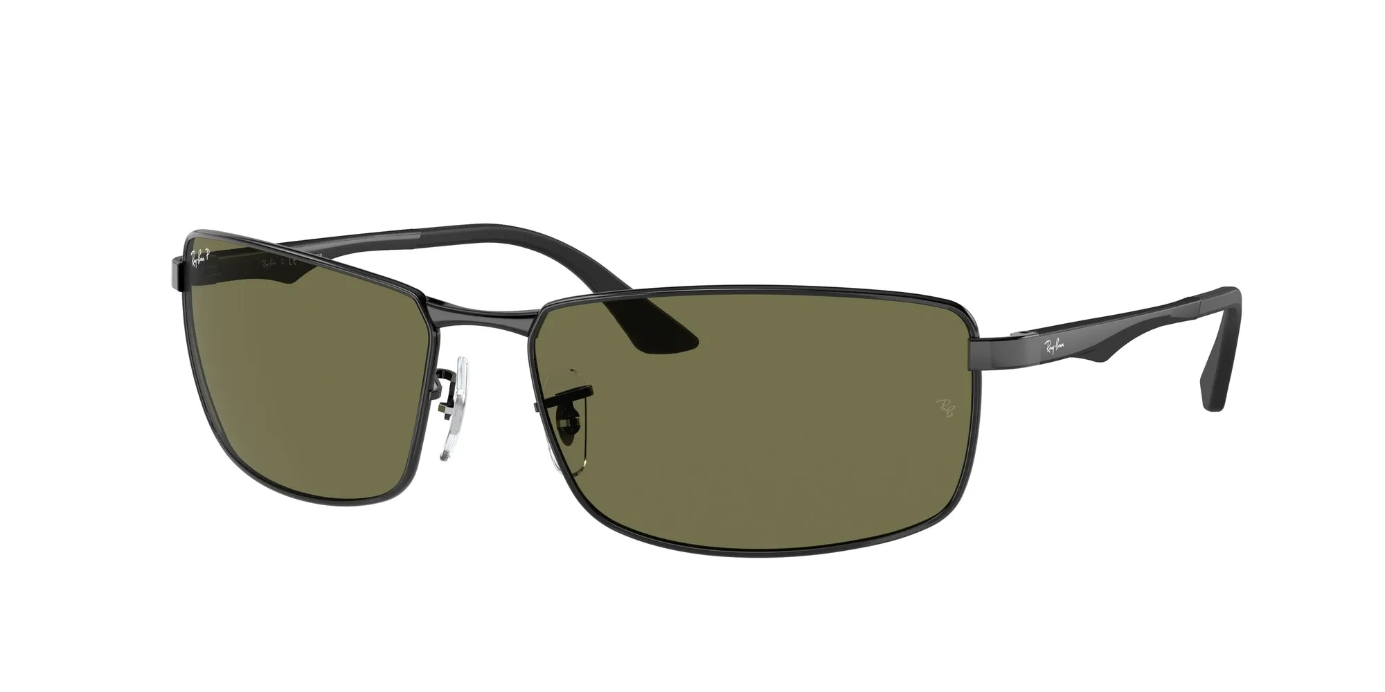 Ray - Ban RB3498 N/A 002/9A Occhiali da sole Metallo Nero G15 Squadrata Polarizzata - immagine 1