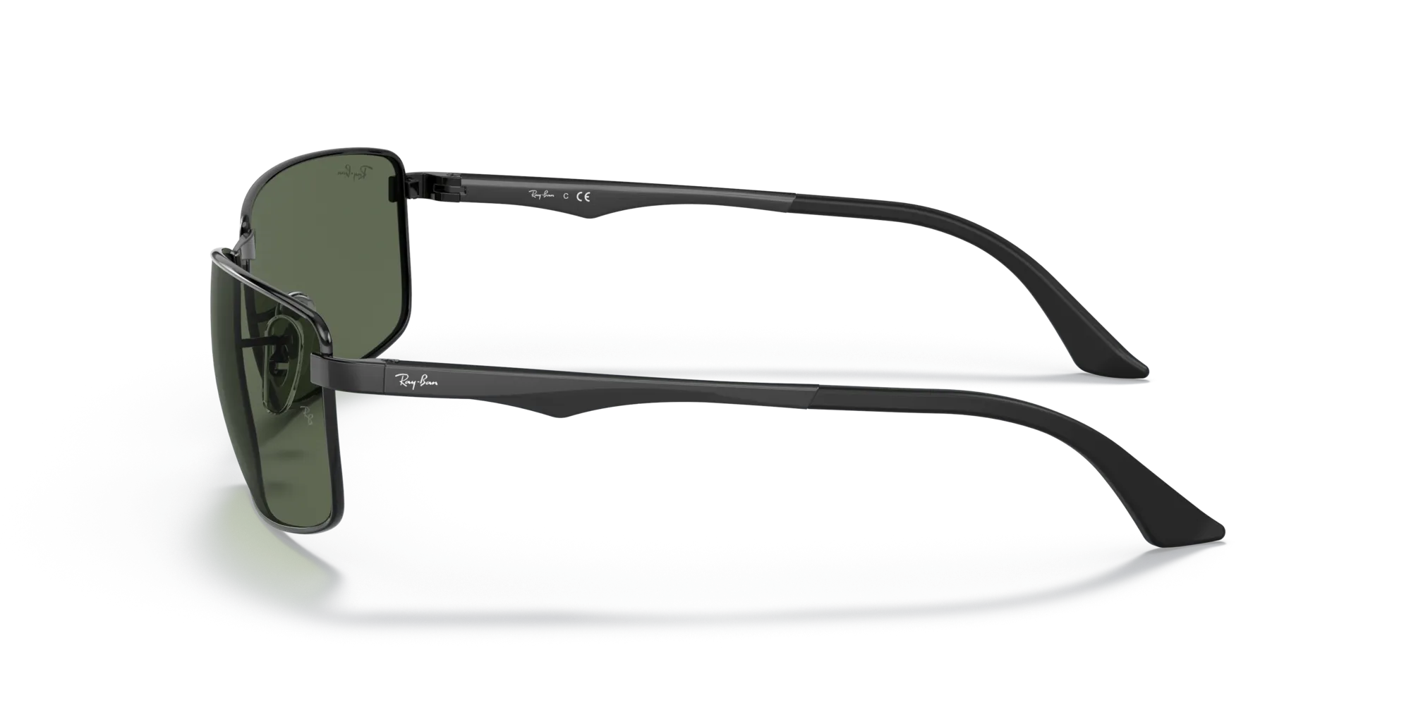 Ray - Ban RB3498 N/A 002/71 Occhiali da sole Metallo Nero Verde Squadrata Normale - immagine 4
