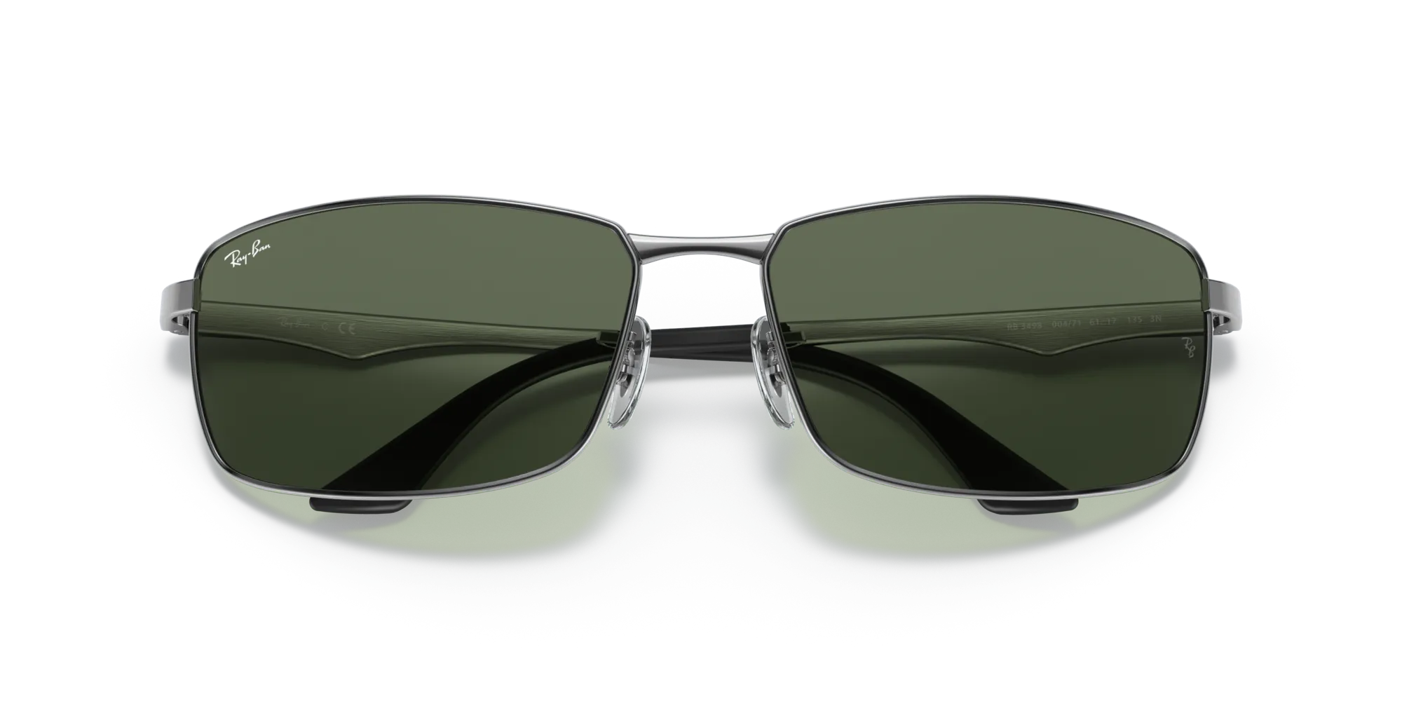Ray - Ban RB3498 N/A 004/71 Occhiali da sole Metallo Grigio G15 Squadrata Normale - immagine 2