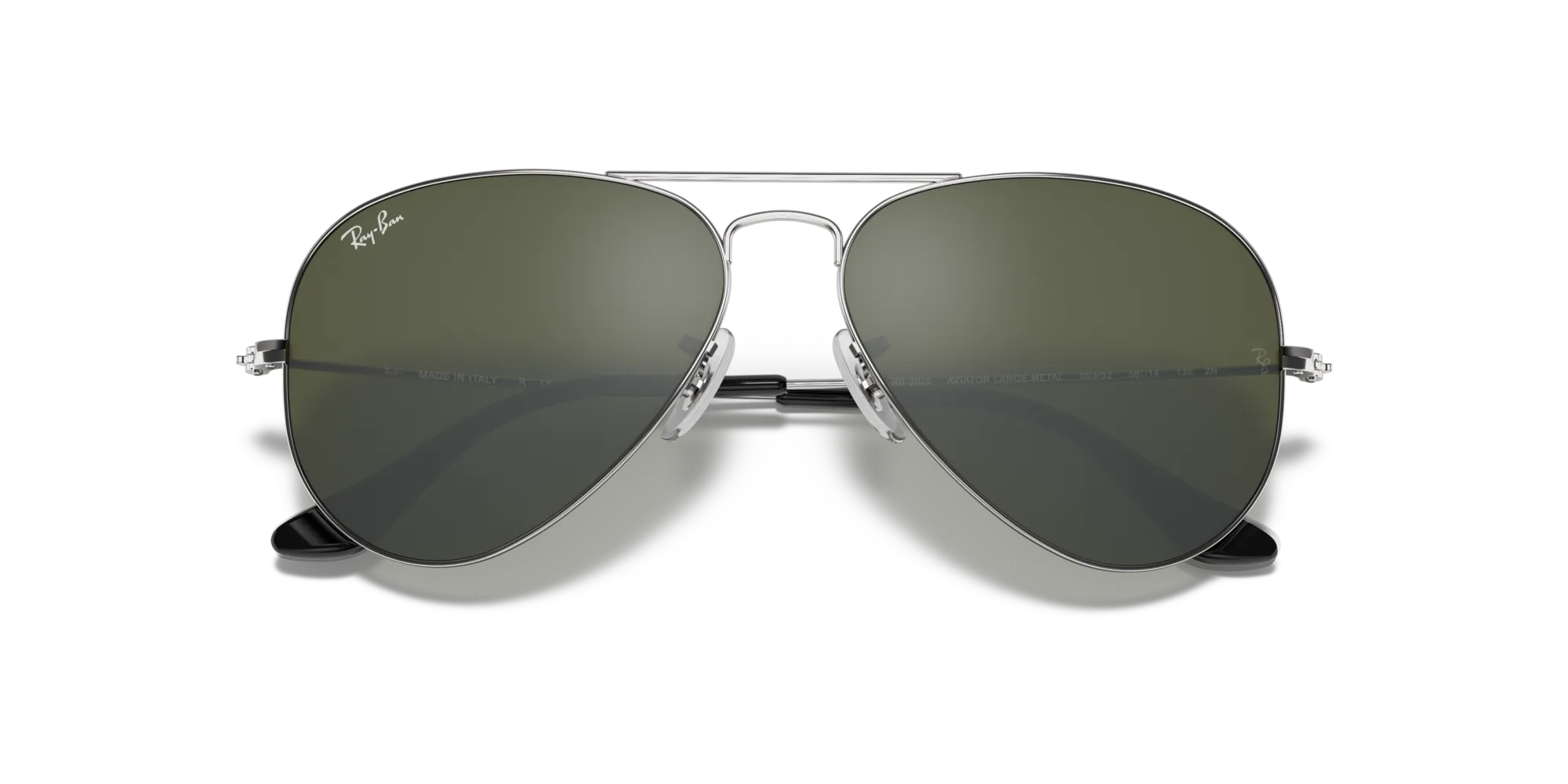 Ray - Ban RB3025 AVIATOR 003/40 Occhiali da sole Metallo Argento Grigio Pilot Normale - immagine 2
