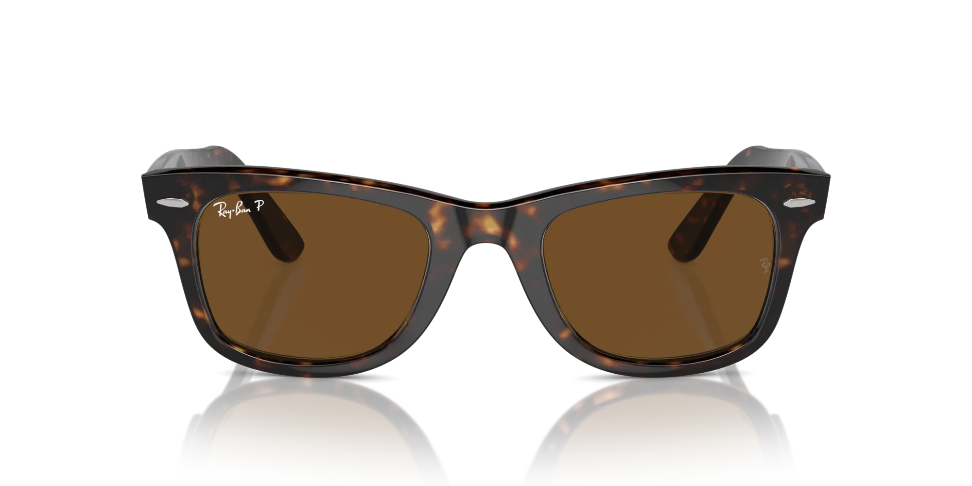 Ray - Ban RB2140 WAYFARER 902/57 Occhiali da sole Acetato Tartaruga Marrone Squadrata Polarizzata - immagine 3