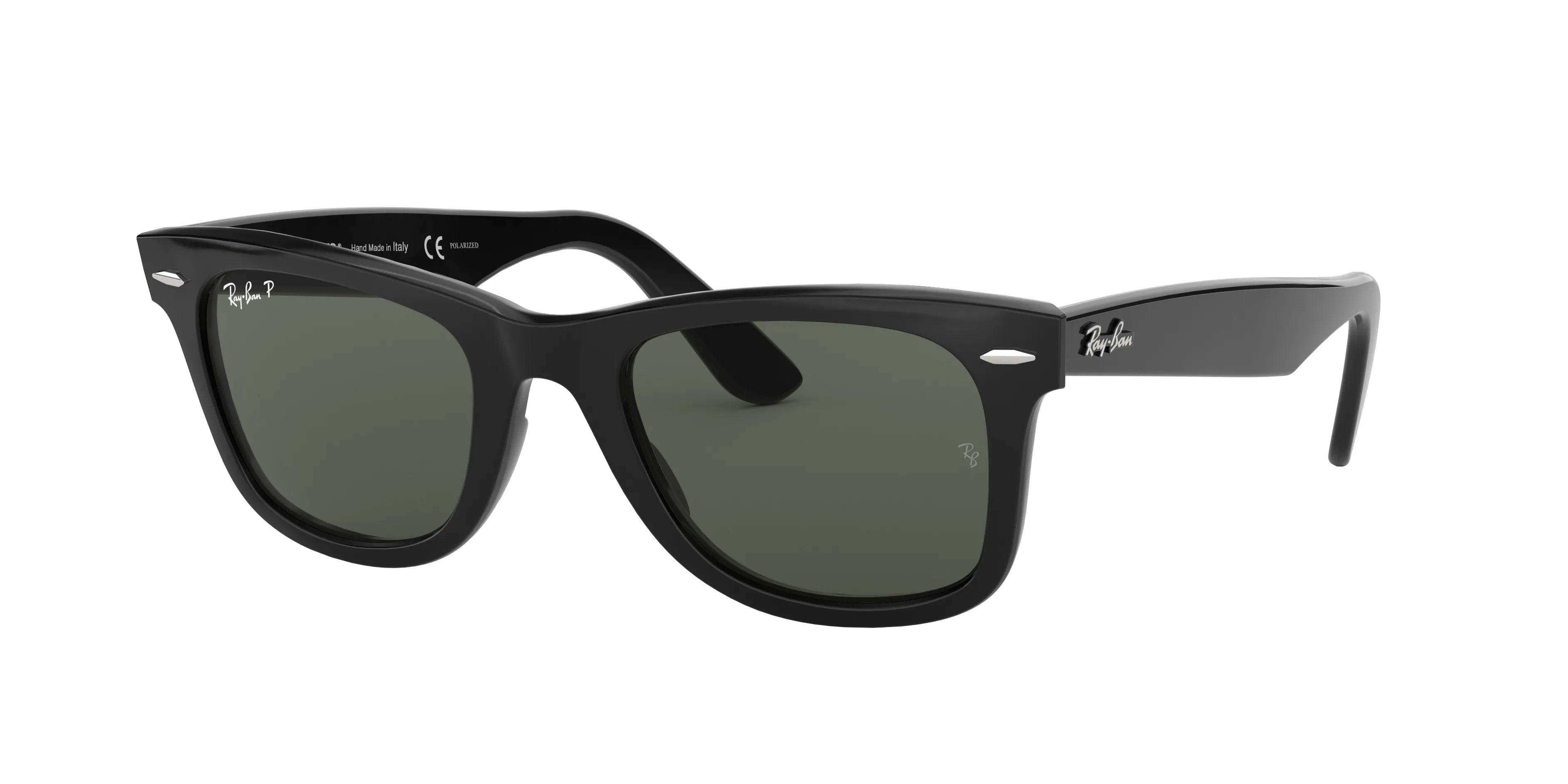 Ray - Ban RB2140 WAYFARER 901/58 Occhiali da sole Acetato Nero Verde Squadrata Polarizzata - immagine 1