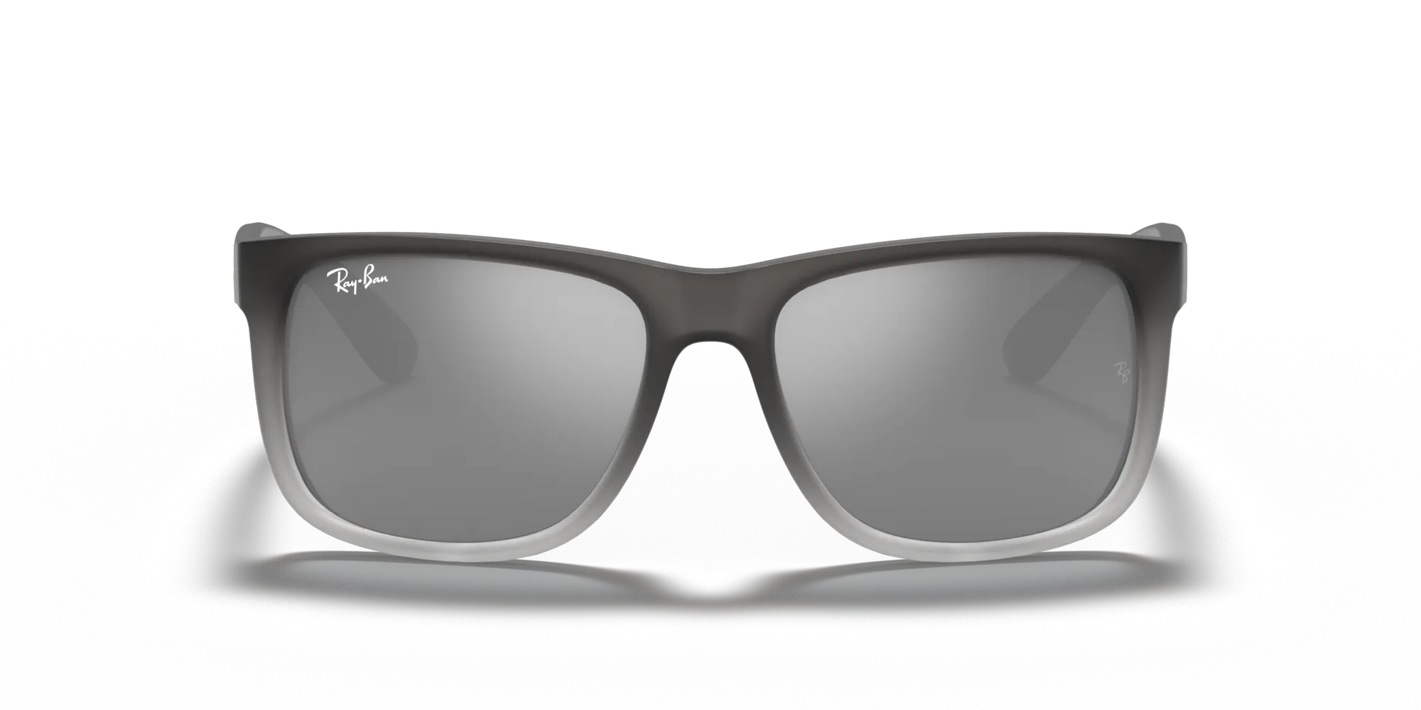 Ray - Ban RB4165 JUSTIN 852/88 Occhiali da sole Iniettato Grigio Grigio Squadrata Normale Sfumato - immagine 3