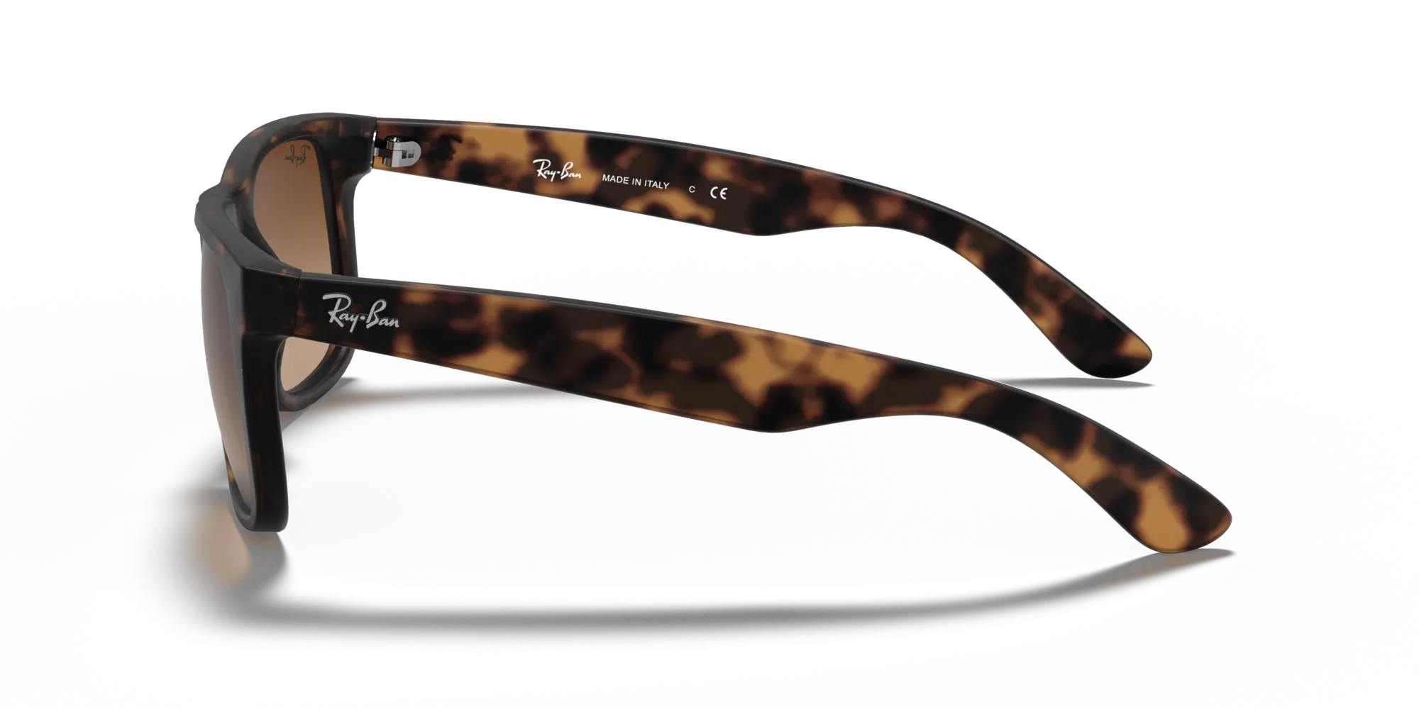 Ray - Ban RB4165 JUSTIN 710/13 Occhiali da sole Iniettato Tartaruga Marrone Squadrata Normale - immagine 4