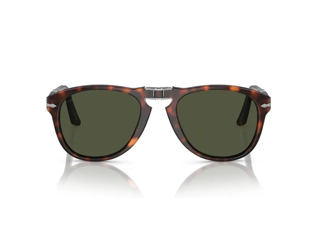 Persol PO0714 FOLDING 24/31 Occhiali da sole Acetato Tartaruga Verde Pilot Normale - immagine 2