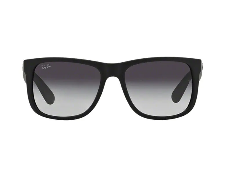 Ray - Ban RB4165 JUSTIN 601/8G Occhiali da sole Iniettato Nero Grigio Squadrata Normale Sfumato - immagine 2
