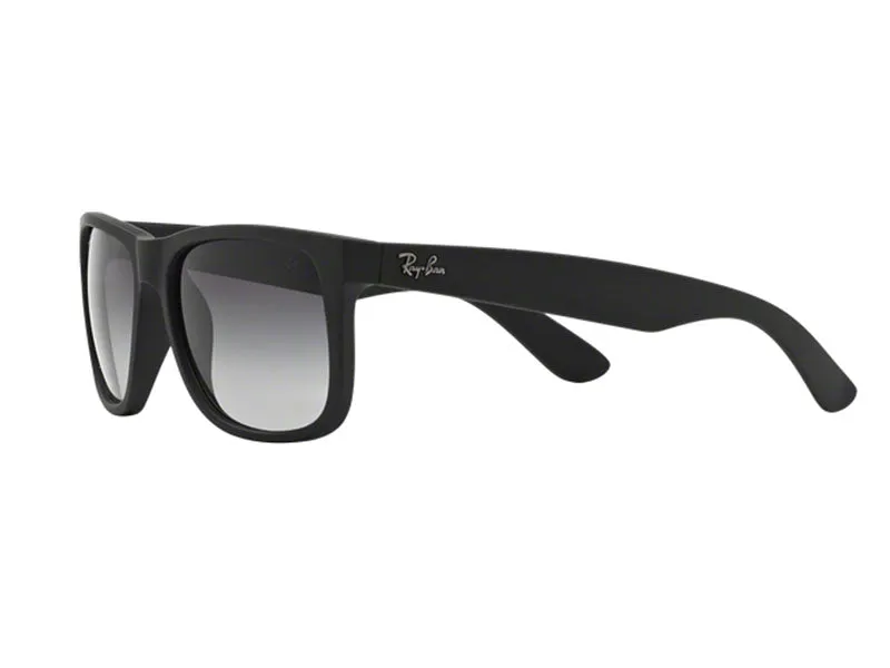 Ray - Ban RB4165 JUSTIN 601/8G Occhiali da sole Iniettato Nero Grigio Squadrata Normale Sfumato - immagine 3