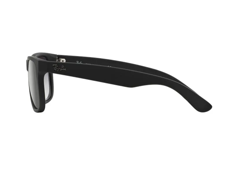 Ray - Ban RB4165 JUSTIN 601/8G Occhiali da sole Iniettato Nero Grigio Squadrata Normale Sfumato - immagine 4