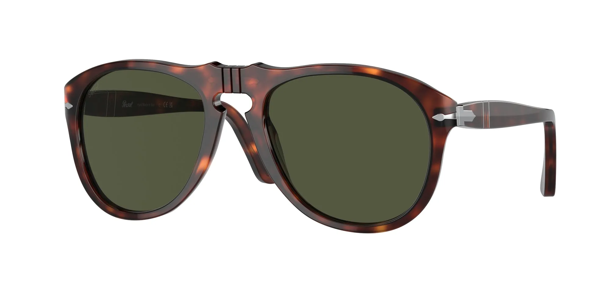 Persol PO0649 24/31 Occhiali da sole Acetato Tartaruga Verde Pilot Normale - immagine 1