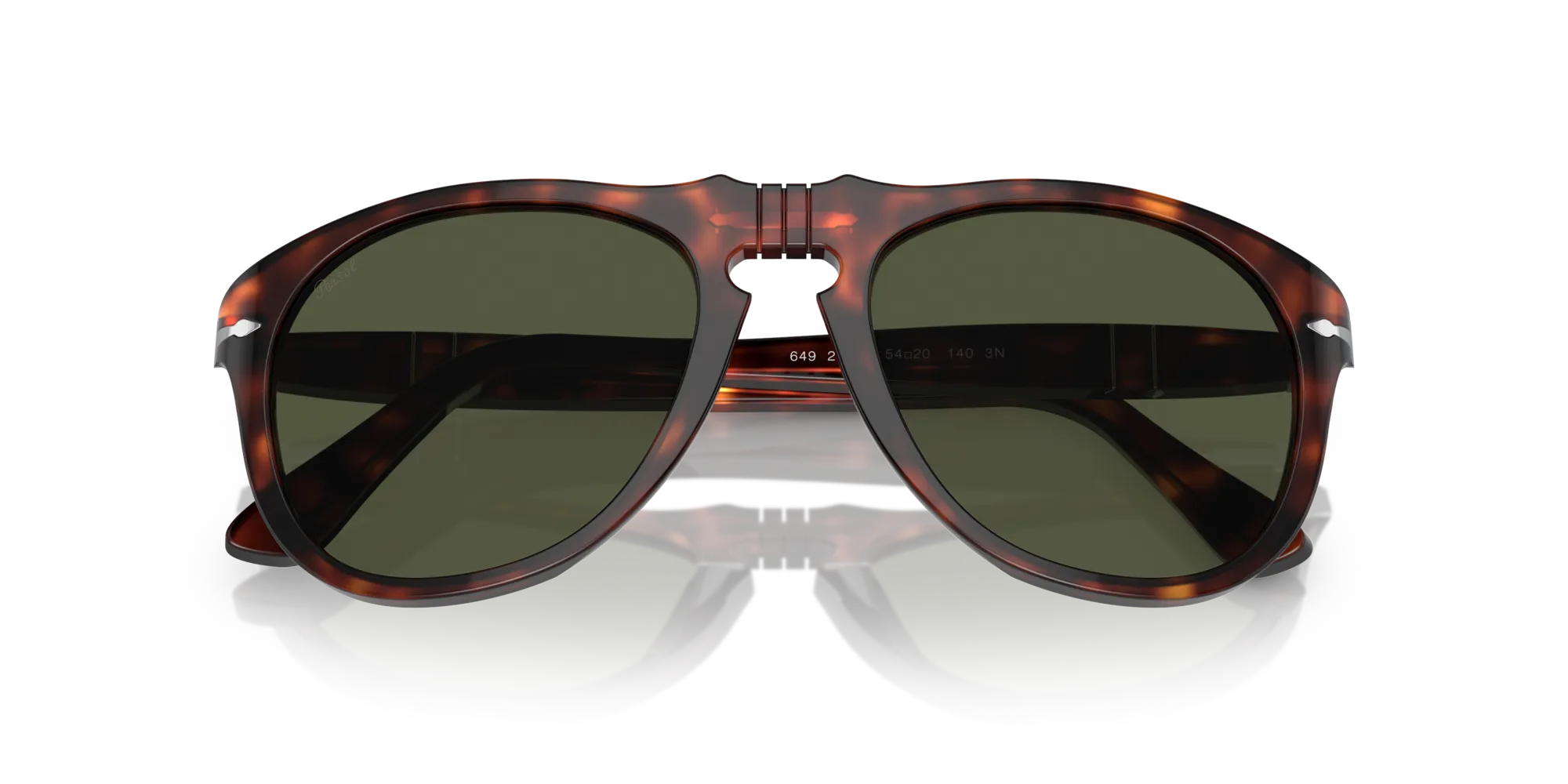Persol PO0649 24/31 Occhiali da sole Acetato Tartaruga Verde Pilot Normale - immagine 2