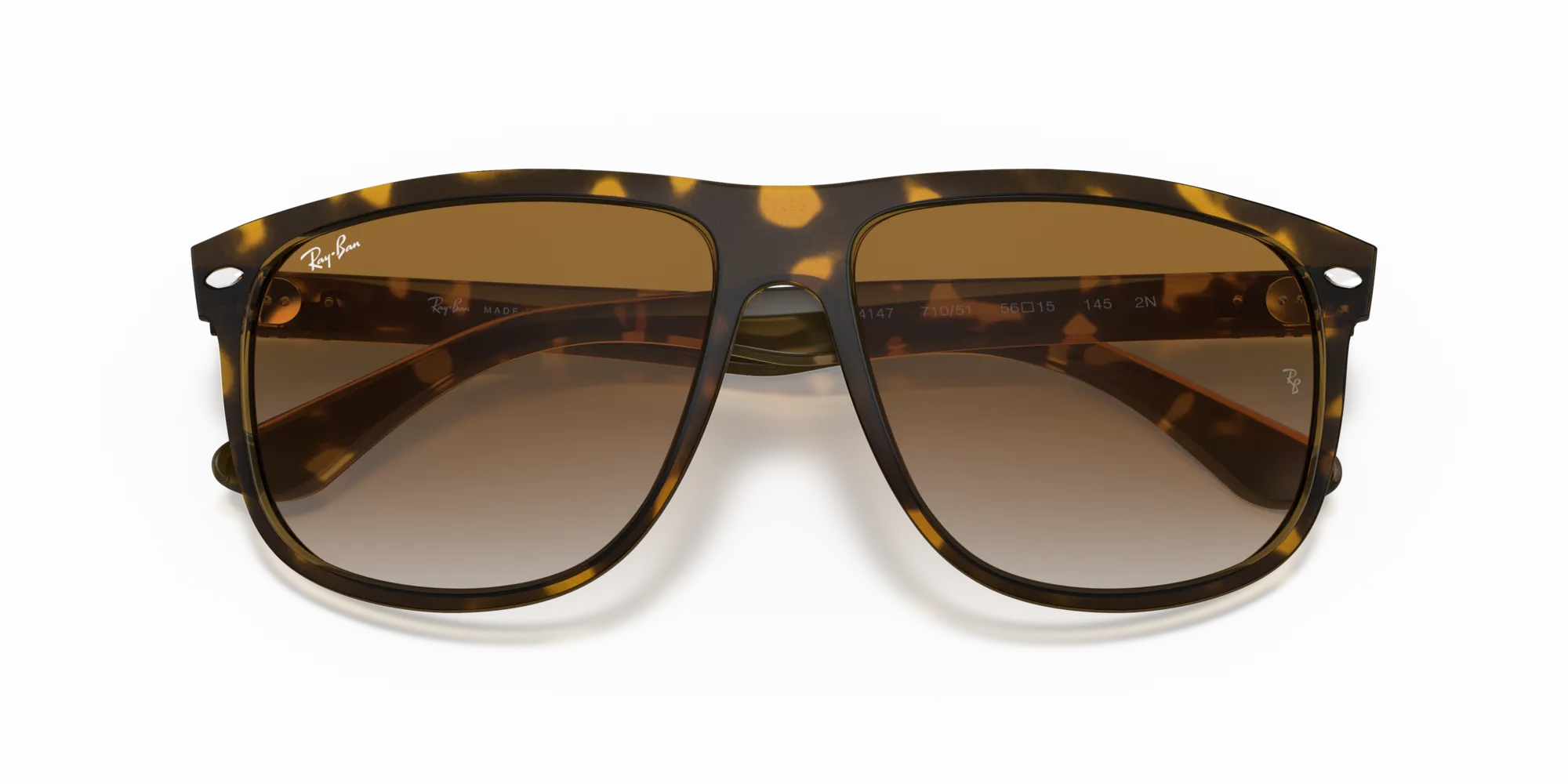 Ray - Ban RB4147 BOYFRIEND 710/51 Occhiali da sole Nylon Tartaruga Squadrata Normale Sfumato - immagine 2