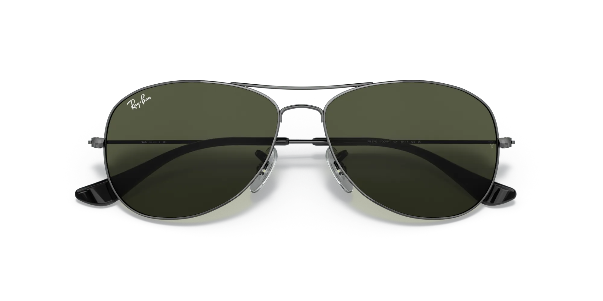 Ray - Ban RB3362 COCKPIT 004 Occhiali da sole Metallo Grigio G15 Pilot Normale - immagine 2