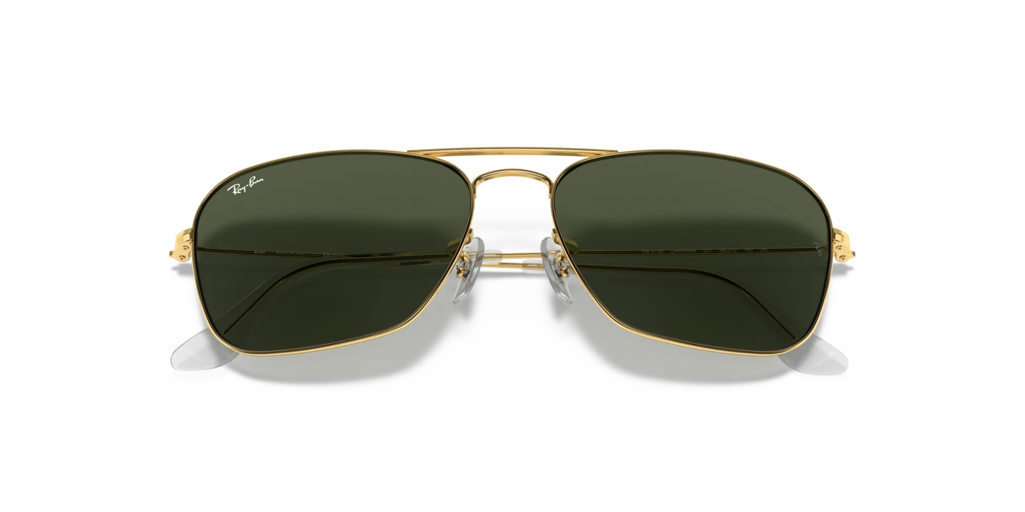 Ray - Ban RB3136 CARAVAN 001 Occhiali da sole Metallo Oro G15 Squadrata Normale - immagine 2