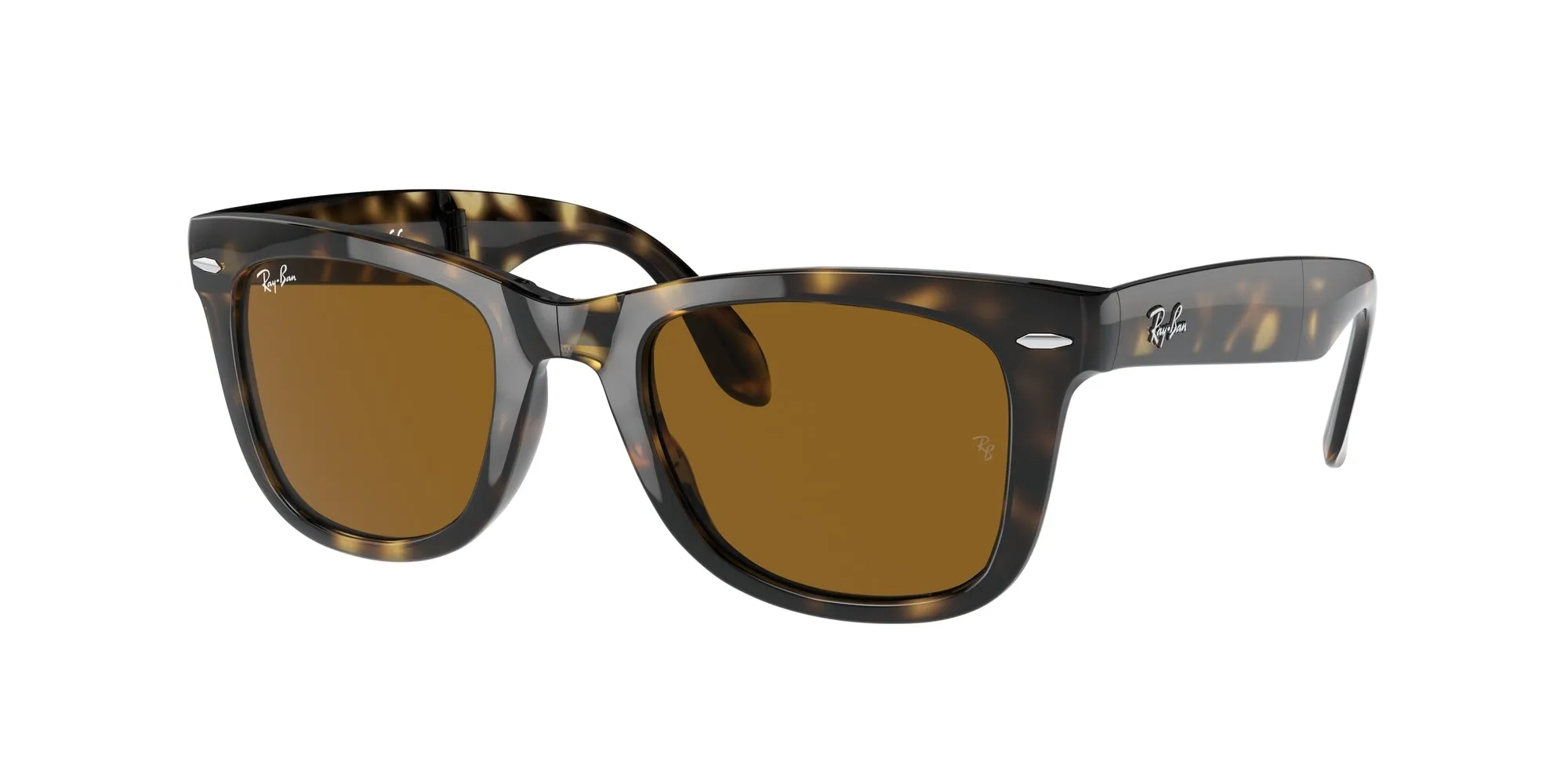 Ray - Ban RB4105 FOLDING WAYFARER 710 Occhiali da sole Iniettato Tartaruga Squadrata Normale - immagine 1