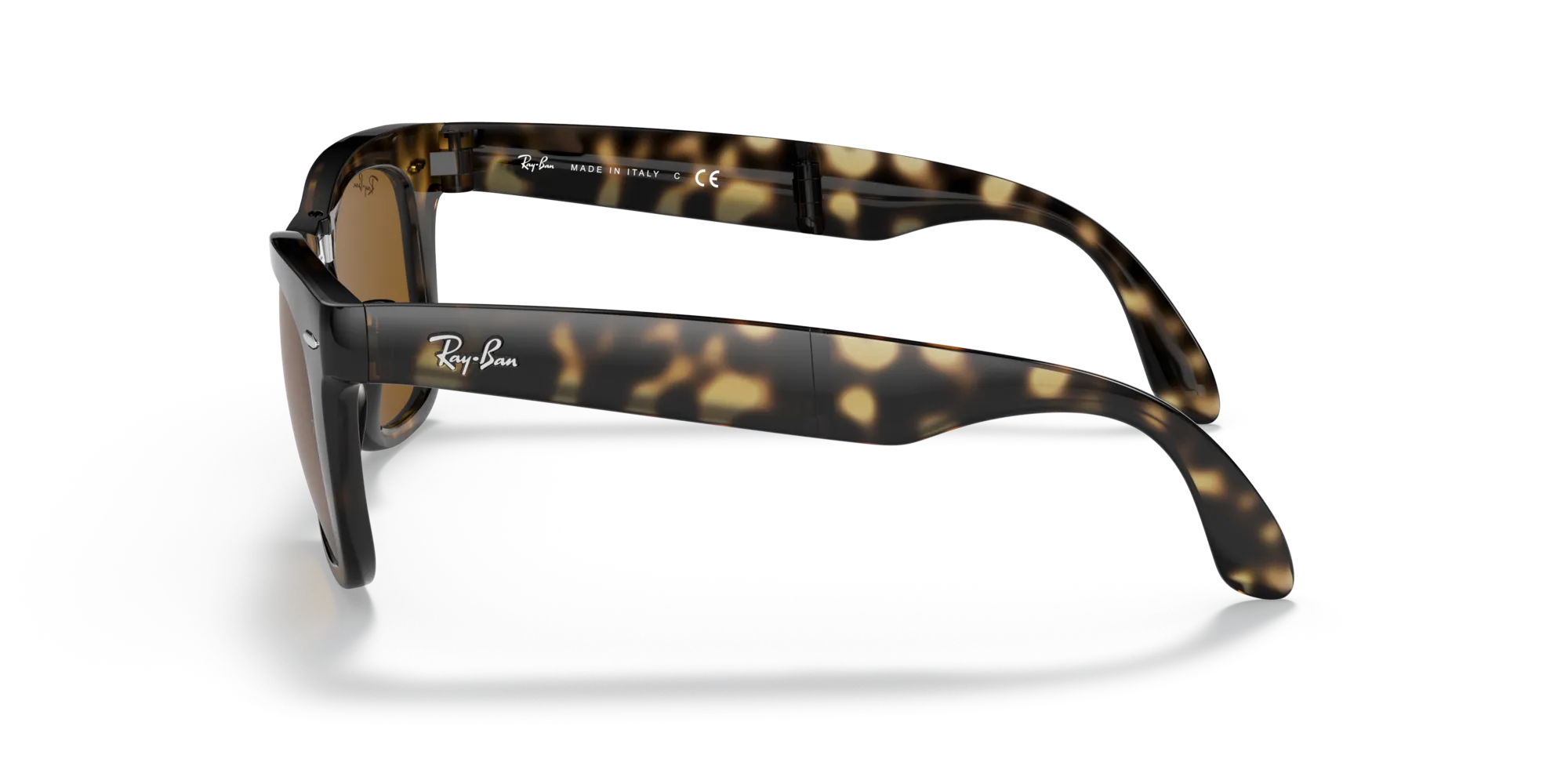 Ray - Ban RB4105 FOLDING WAYFARER 710 Occhiali da sole Iniettato Tartaruga Squadrata Normale - immagine 4
