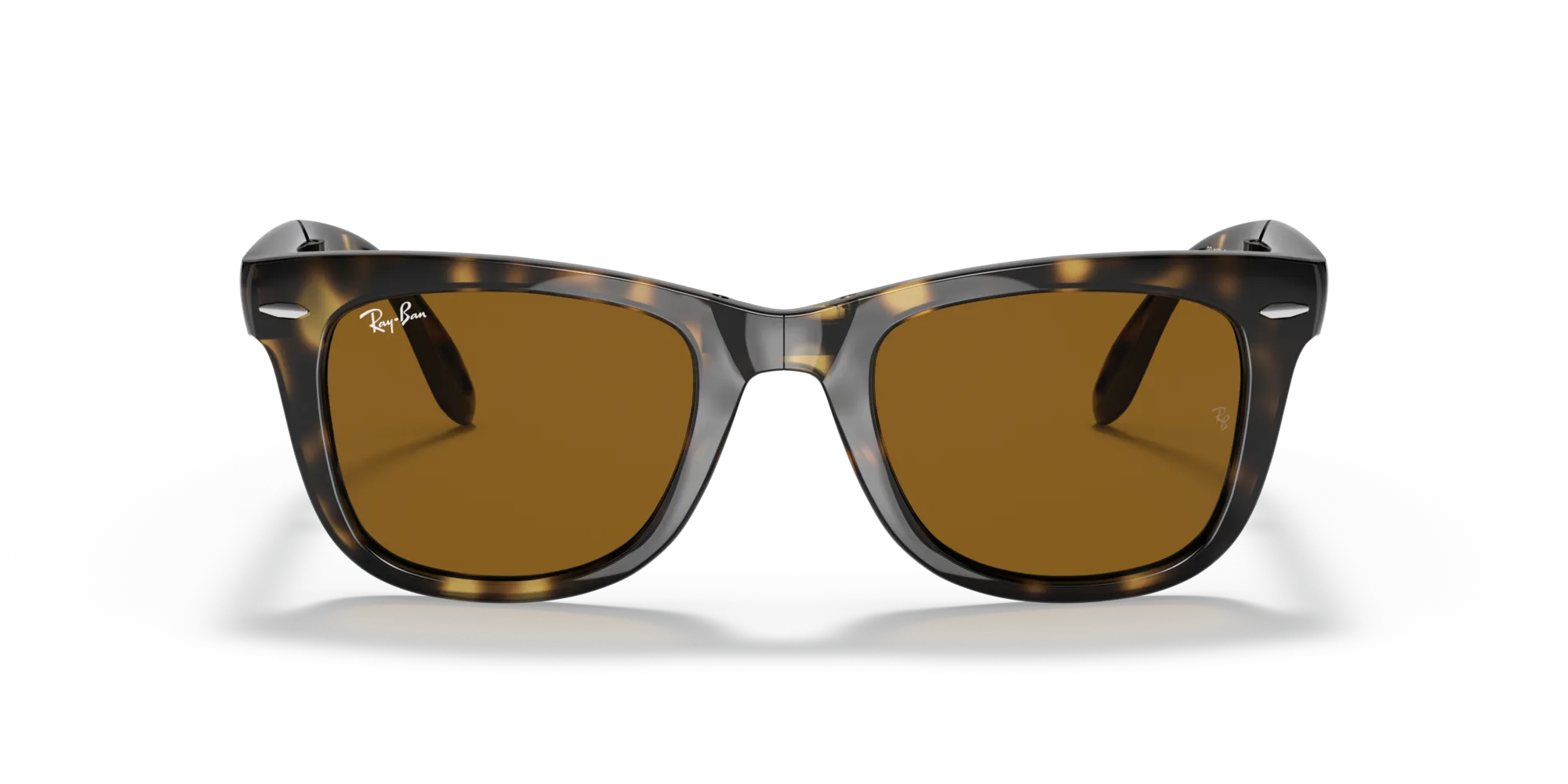Ray - Ban RB4105 FOLDING WAYFARER 710 Occhiali da sole Iniettato Tartaruga Squadrata Normale - immagine 3