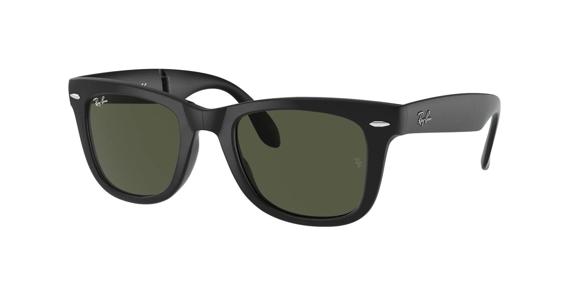 Ray - Ban RB4105 FOLDING WAYFARER 601S Occhiali da sole Iniettato Nero G15 Squadrata Normale - immagine 1