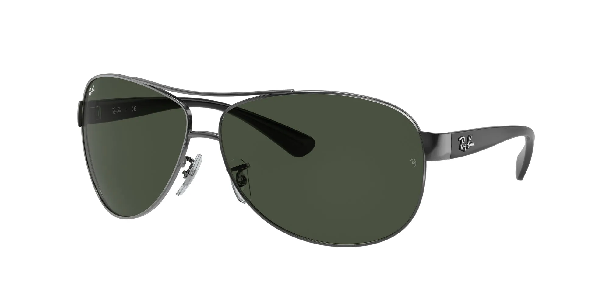 Ray - Ban RB3386 RB3386 004/71 Occhiali da sole Metallo Grigio Verde Pilot Normale - immagine 1