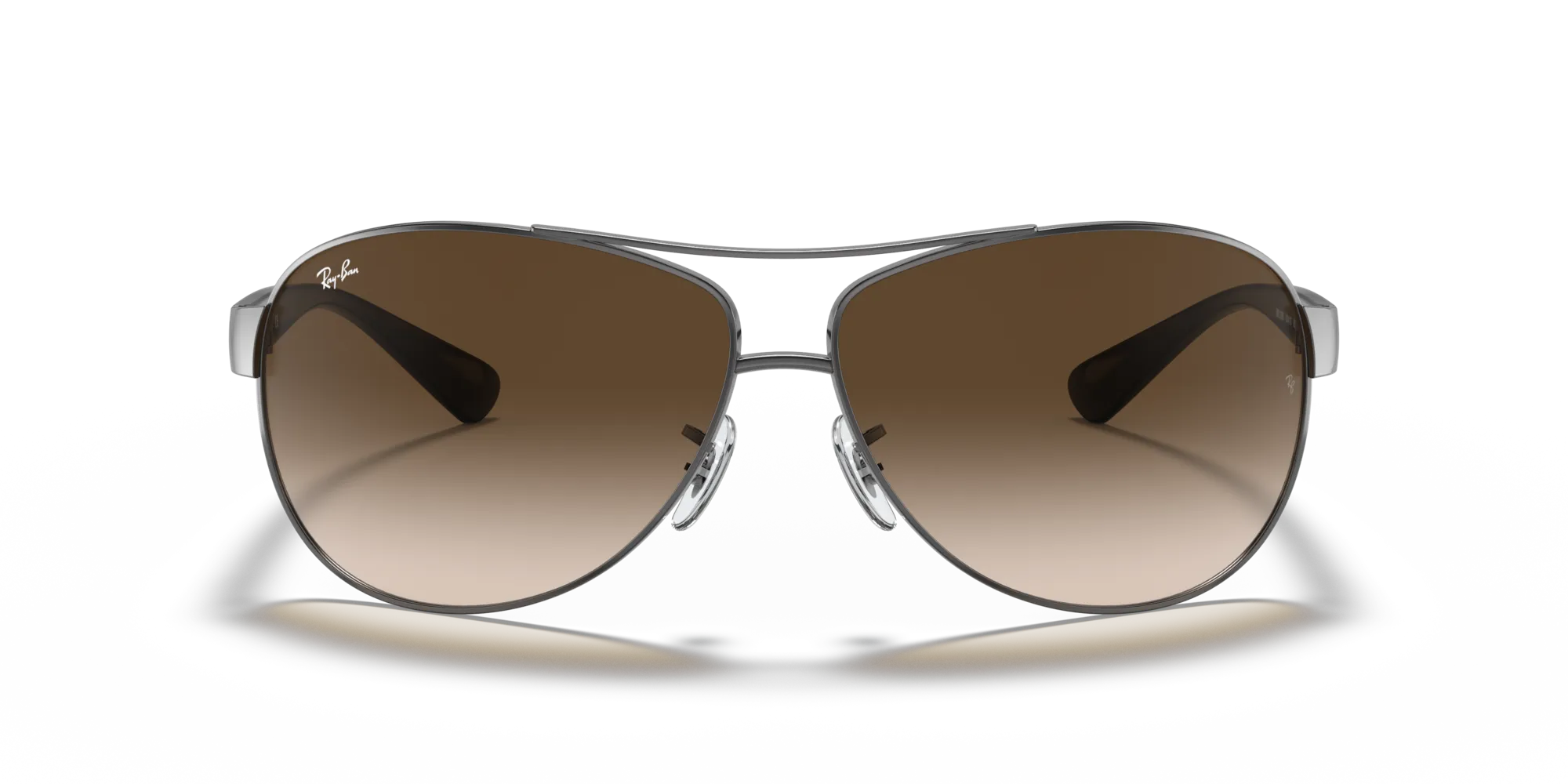 Ray - Ban RB3386 RB3386 004/13 Occhiali da sole Metallo Grigio Marrone Pilot Normale Sfumato - immagine 3