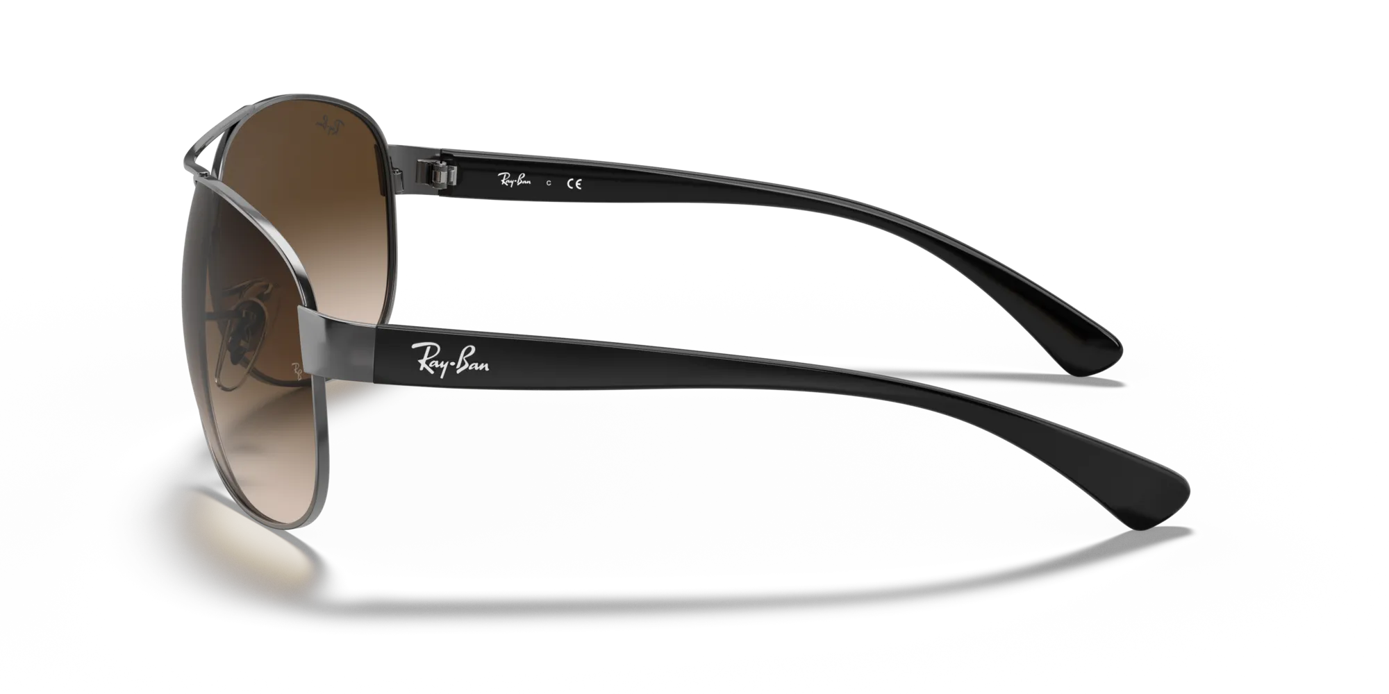 Ray - Ban RB3386 RB3386 004/13 Occhiali da sole Metallo Grigio Marrone Pilot Normale Sfumato - immagine 4