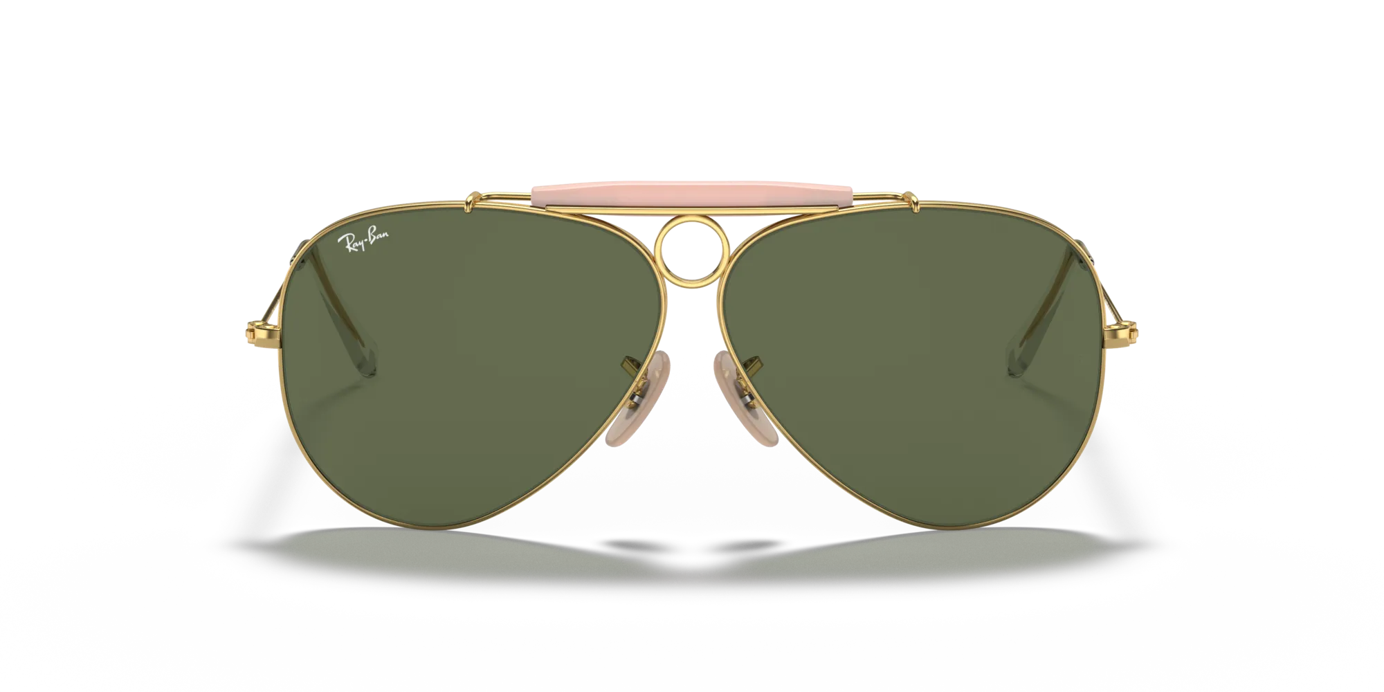 Ray - Ban RB3138 SHOOTER 001 Occhiali da sole Metallo Oro G15 Pilot Normale - immagine 3