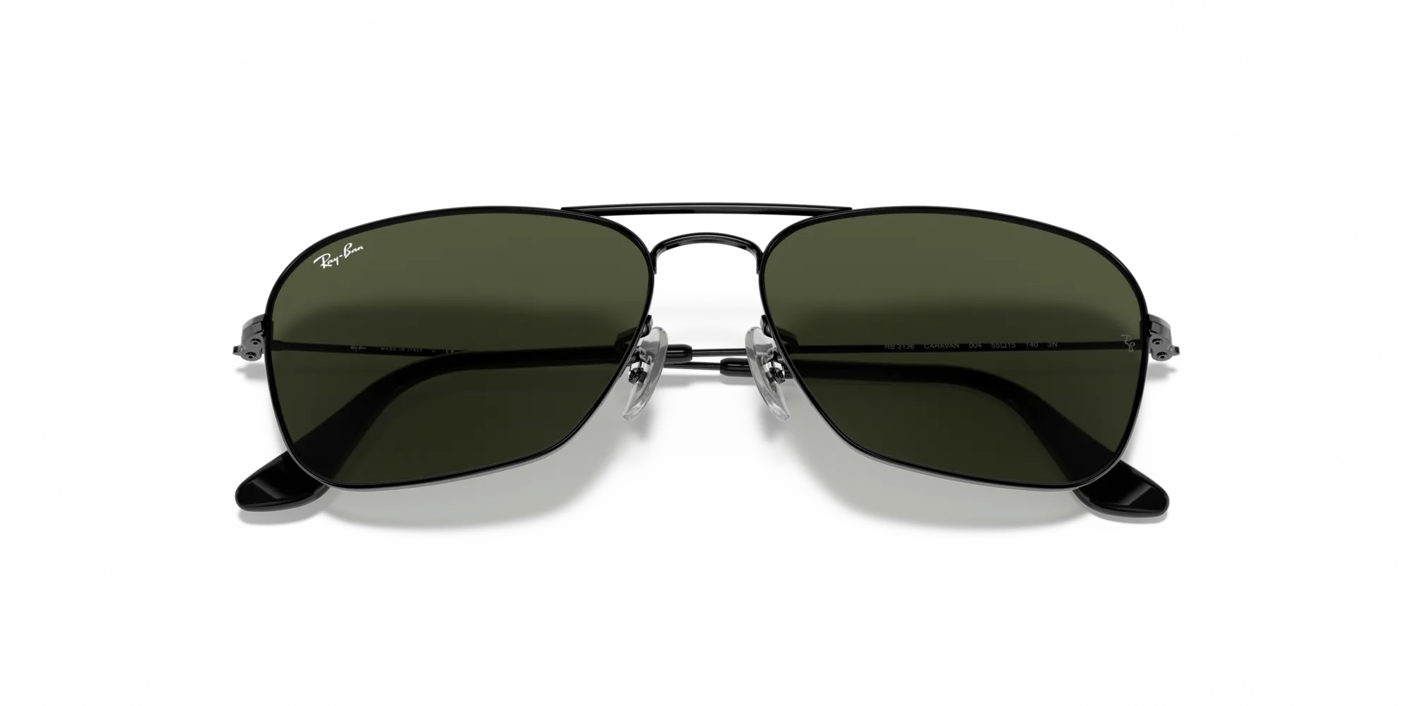 Ray - Ban RB3136 CARAVAN 004 Occhiali da sole Metallo Grigio G15 Squadrata Normale - immagine 2