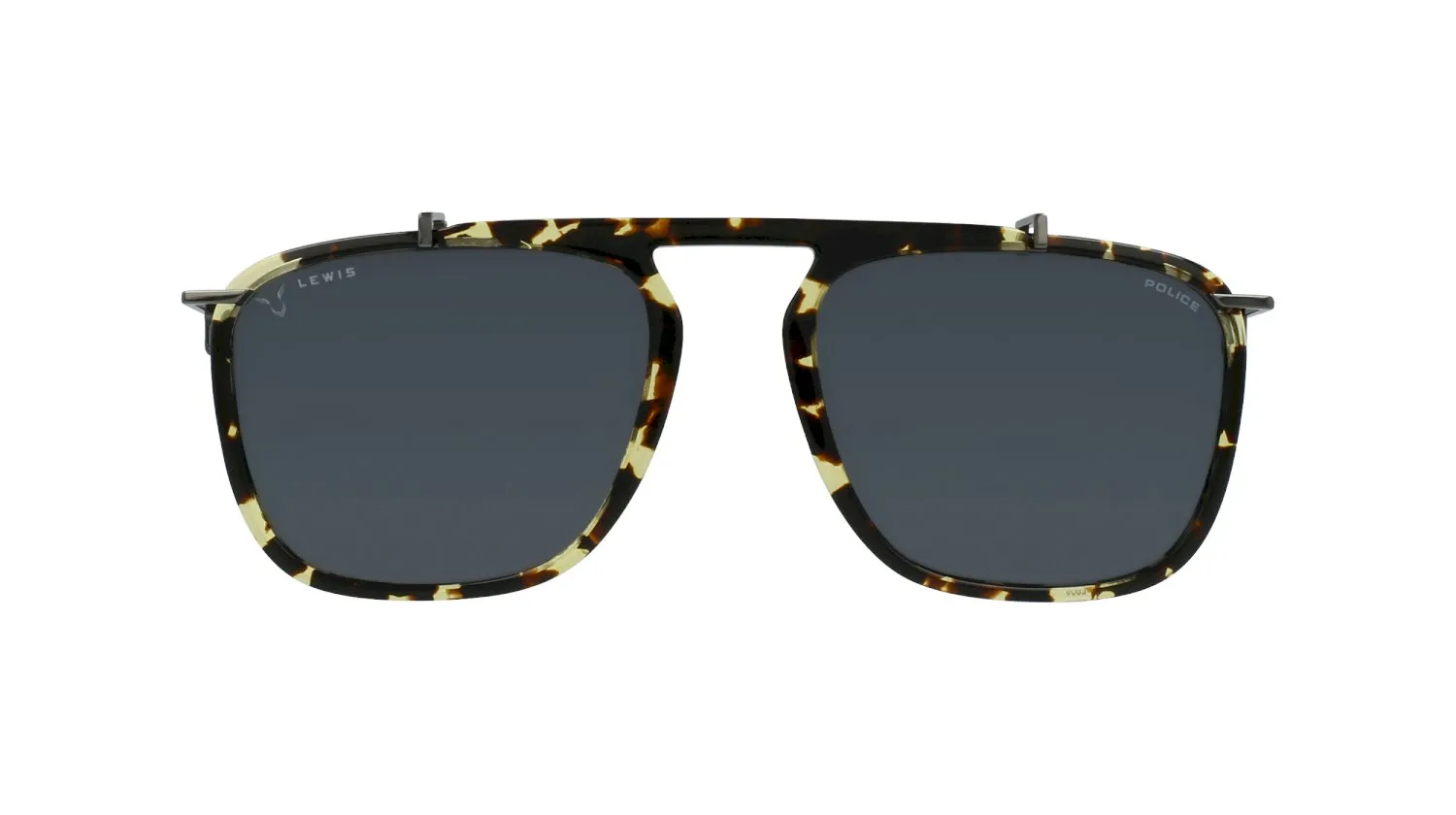 Police APLB30 0789 Aggiuntivi Acetato Havana Grigio Squadrata - immagine 1