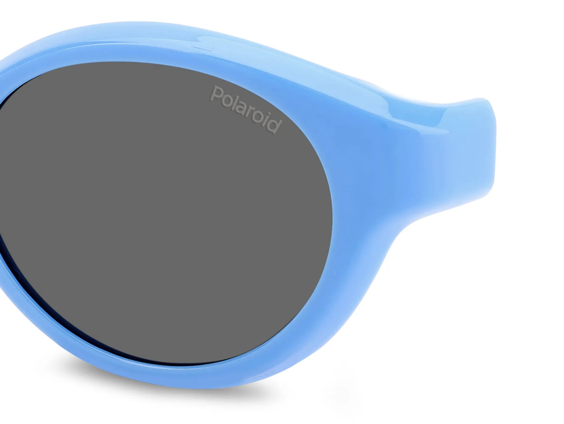 Polaroid PLD K007 CL-ON MVU/M9 Occhiali da sole bambino Plastica Azzurro Grigio Rotonda Polarizzata - immagine 3