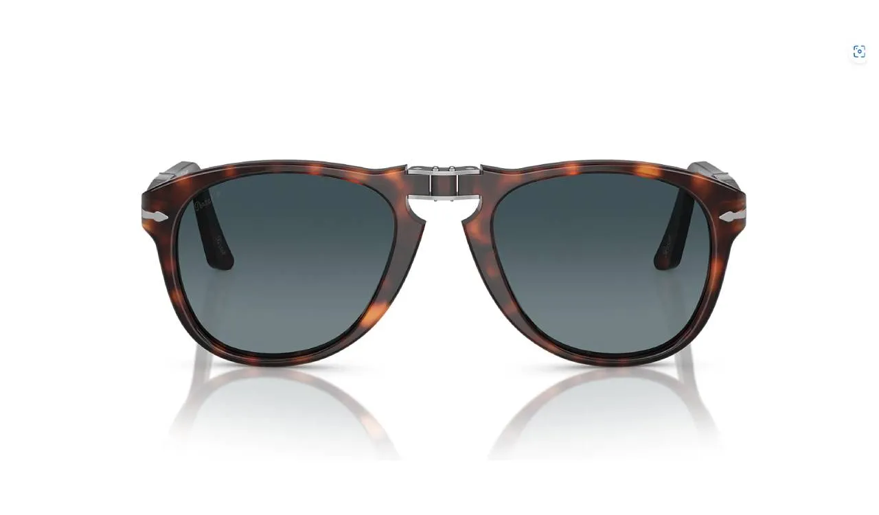 Persol PO0714 FOLDING 24/S3 Occhiali da sole Acetato Tartaruga Pilot Polarizzata Sfumato - immagine 2