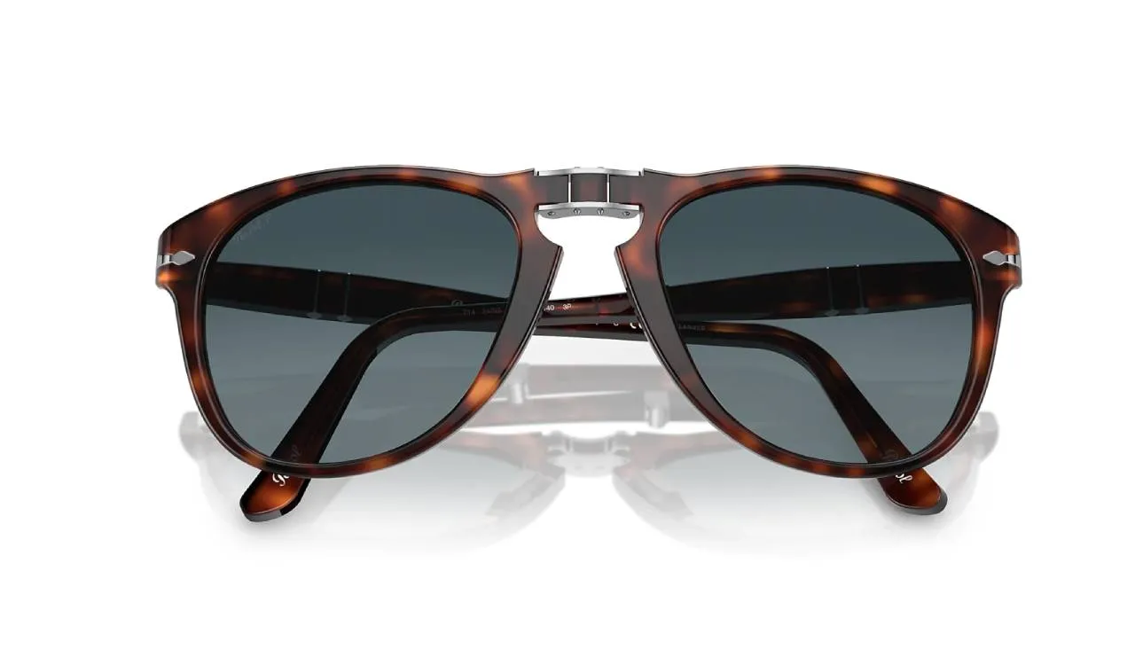 Persol PO0714 FOLDING 24/S3 Occhiali da sole Acetato Tartaruga Pilot Polarizzata Sfumato - immagine 3