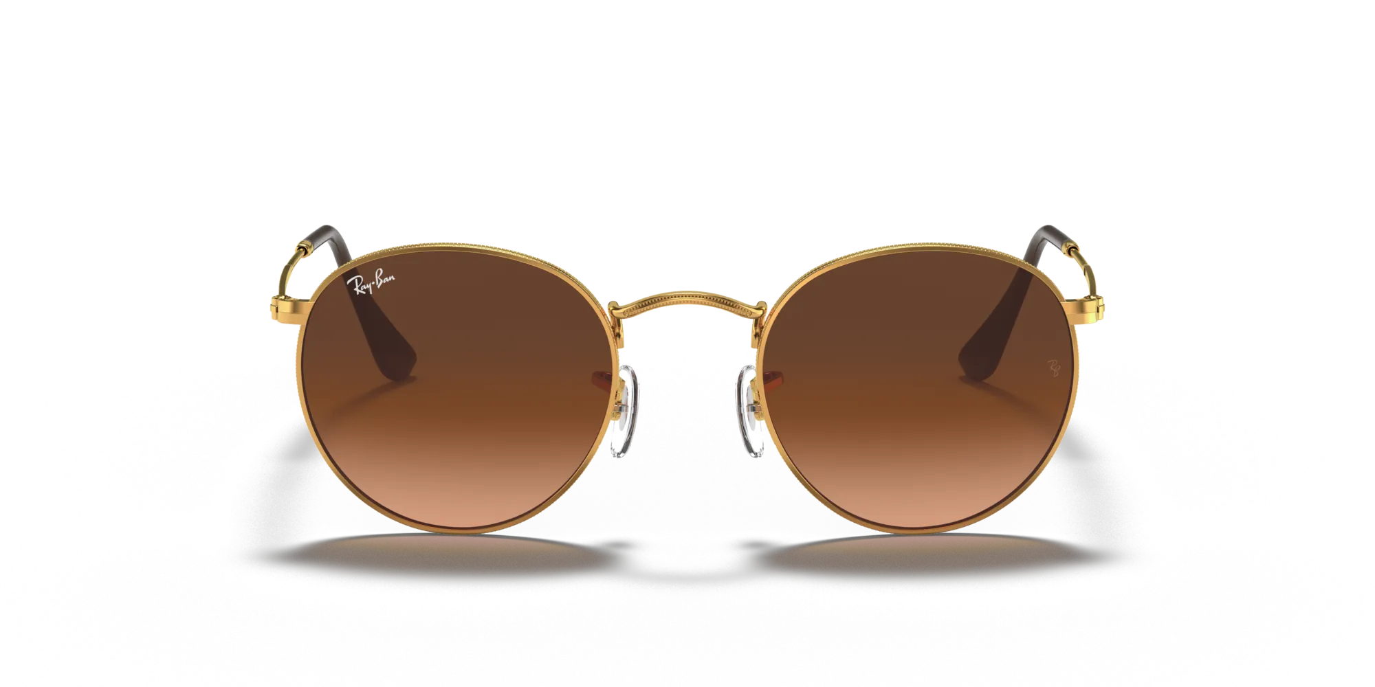 Ray - Ban RB3447 ROUND METAL 9001A5 Occhiali da sole Metallo Giallo Rosa Rotonda Normale Sfumato - immagine 3