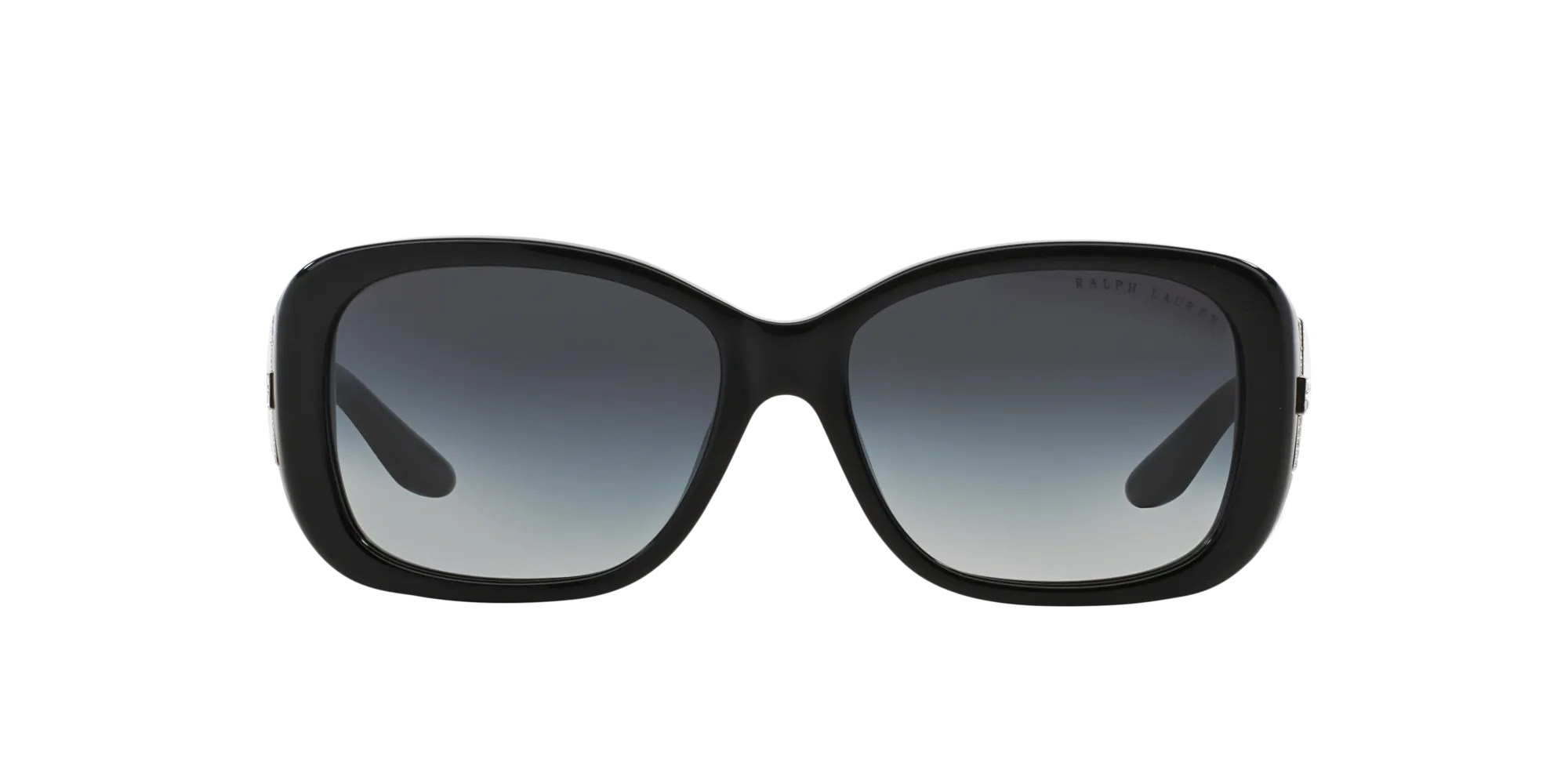 Ralph Lauren RL8127B 50018G Occhiali da sole Acetato Nero Grigio Squadrata Normale Sfumato - immagine 2