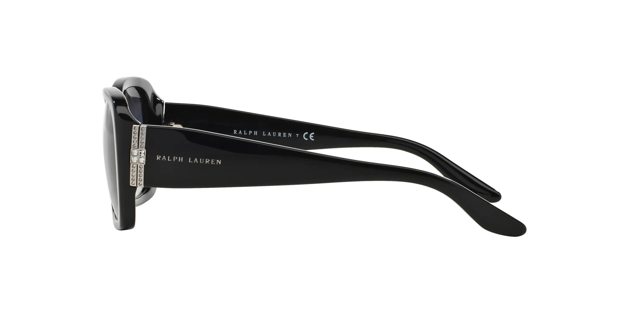 Ralph Lauren RL8127B 50018G Occhiali da sole Acetato Nero Grigio Squadrata Normale Sfumato - immagine 3