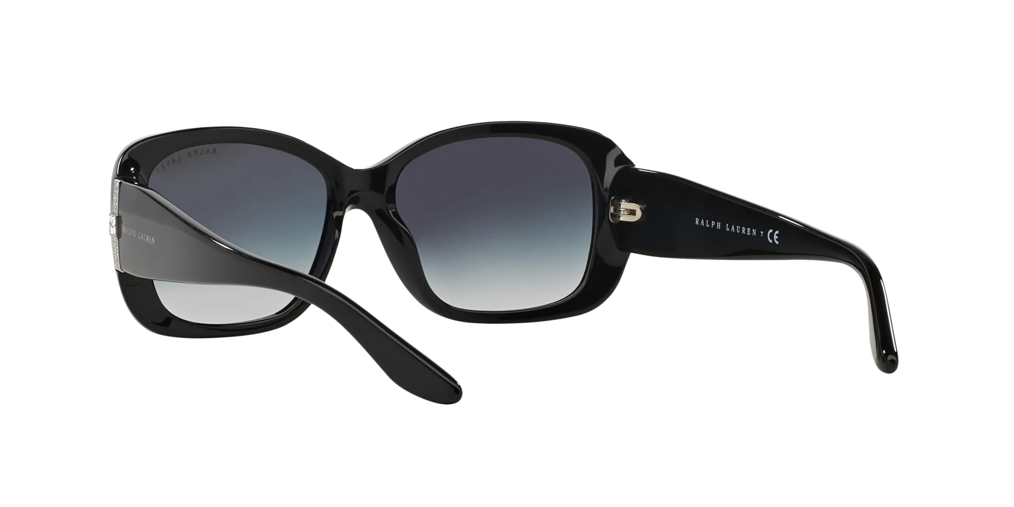 Ralph Lauren RL8127B 50018G Occhiali da sole Acetato Nero Grigio Squadrata Normale Sfumato - immagine 4