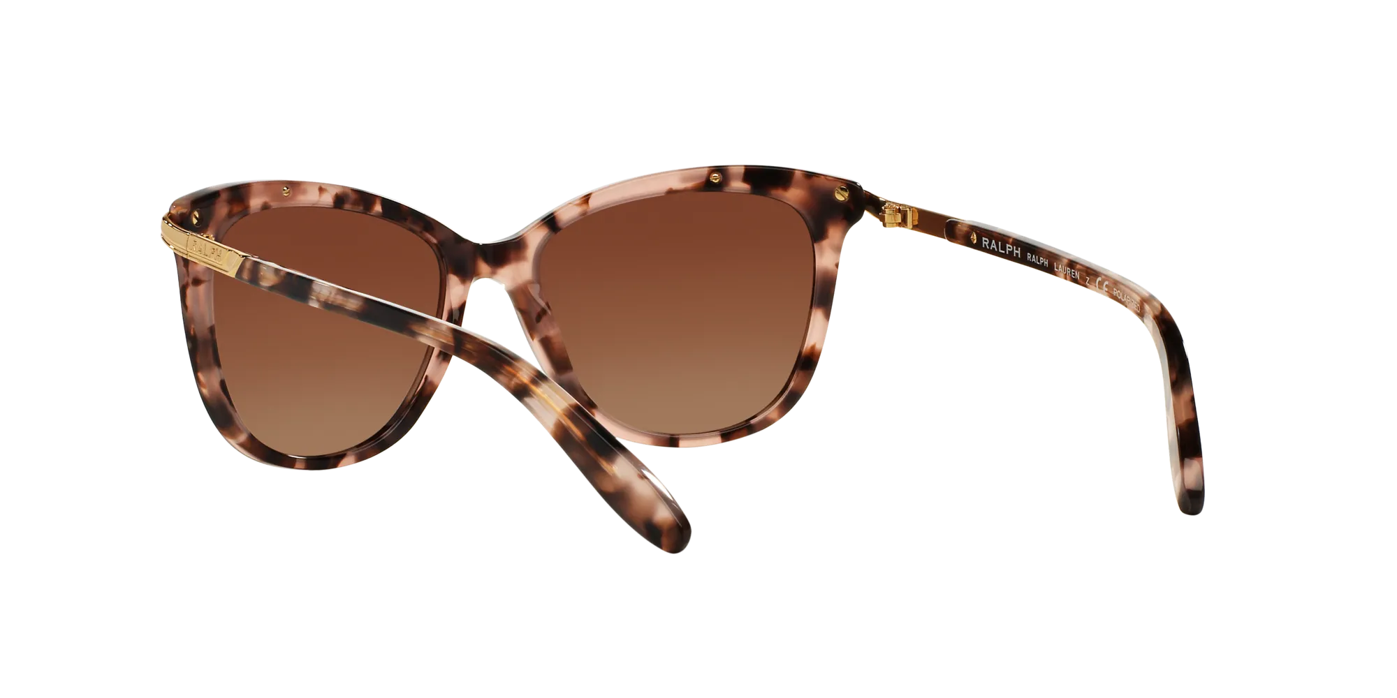 Ralph Lauren RA5203 1463T5 Occhiali da sole Acetato Rosa Marrone Cat Eye Polarizzata Sfumato - immagine 4