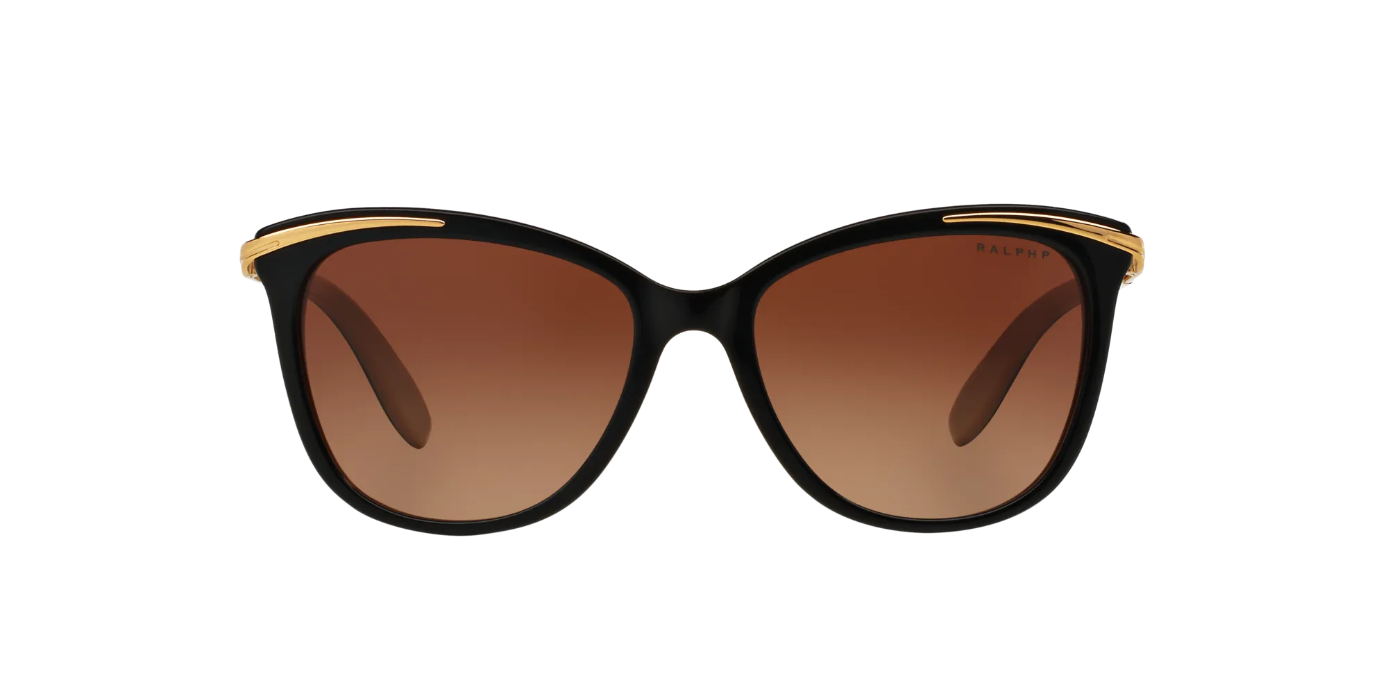 Ralph Lauren RA5203 1090T5 Occhiali da sole Acetato Nero Marrone Cat Eye Polarizzata Sfumato - immagine 2