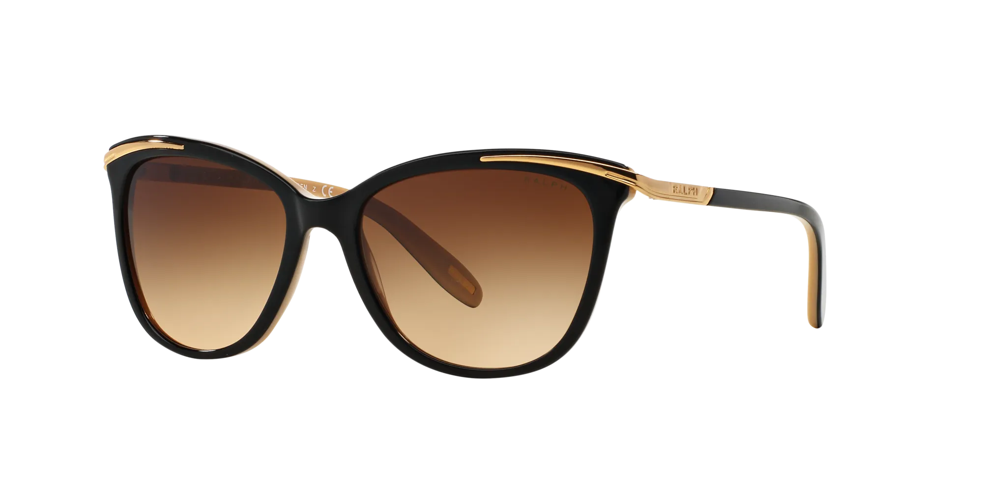 Ralph Lauren RA5203 109013 Occhiali da sole Acetato Nero Marrone Cat Eye Normale Sfumato - immagine 1