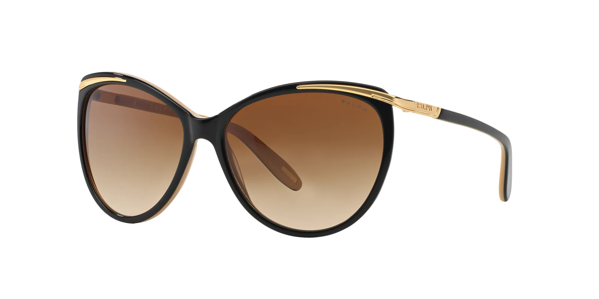 Ralph Lauren RA5150 RA 5150 109013 Occhiali da sole Acetato Nero Marrone Cat Eye Normale Sfumato - immagine 1